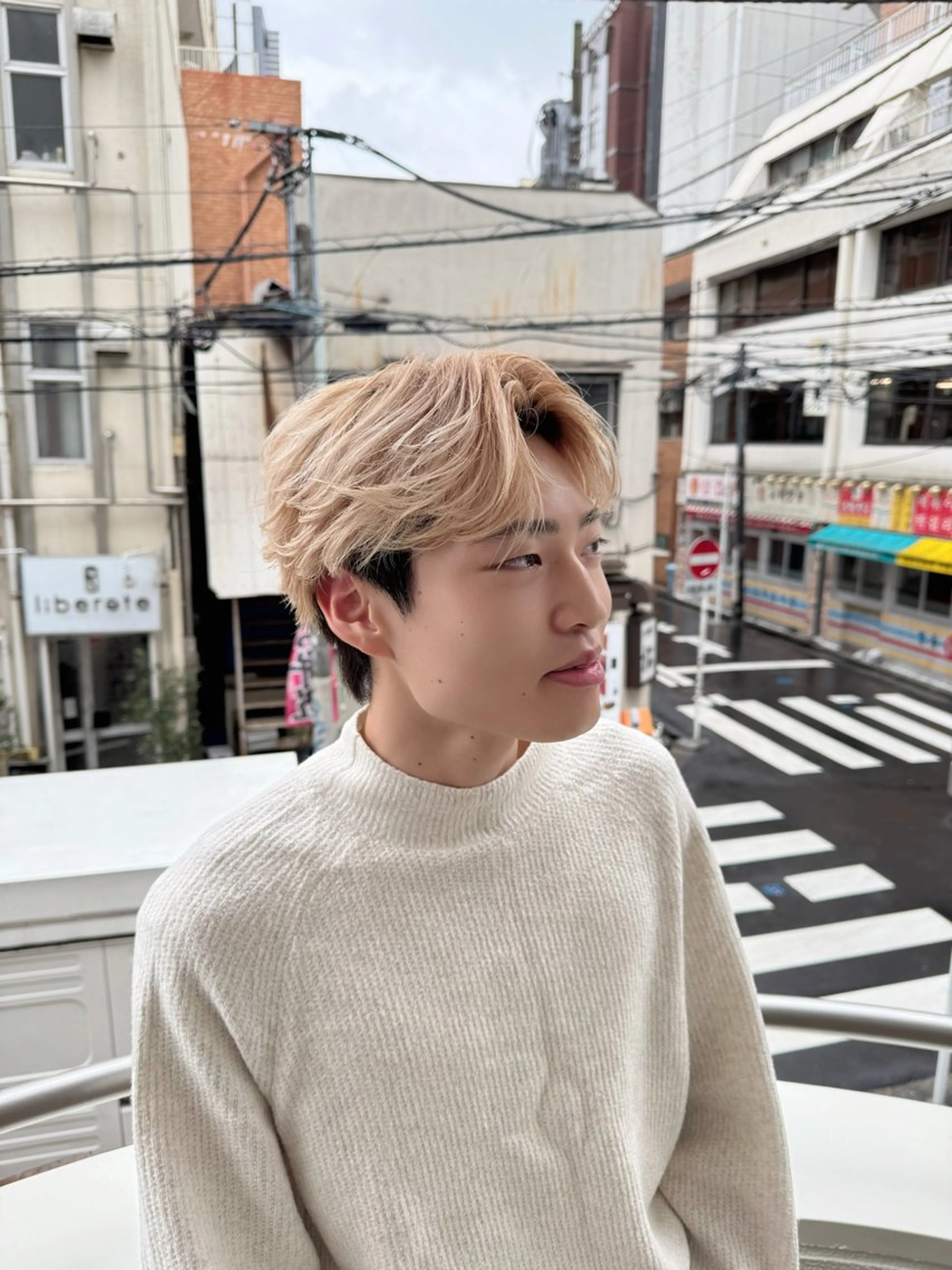 メンズ カット メンズ特化韓国ヘア シャドウパーマのヘアスタイル