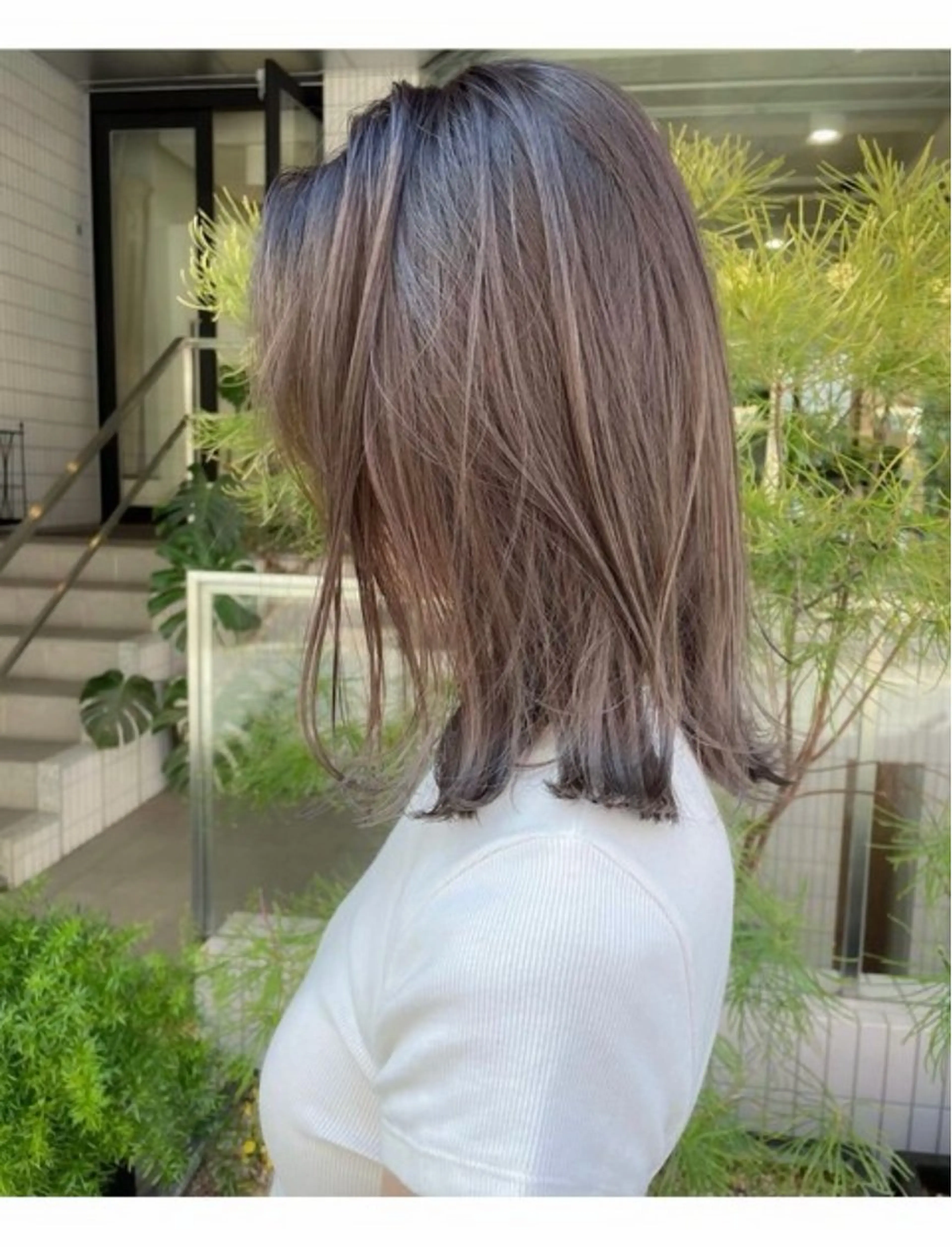 ミディアム カラー カット ヘアカラー 田中 智那美のヘアスタイル