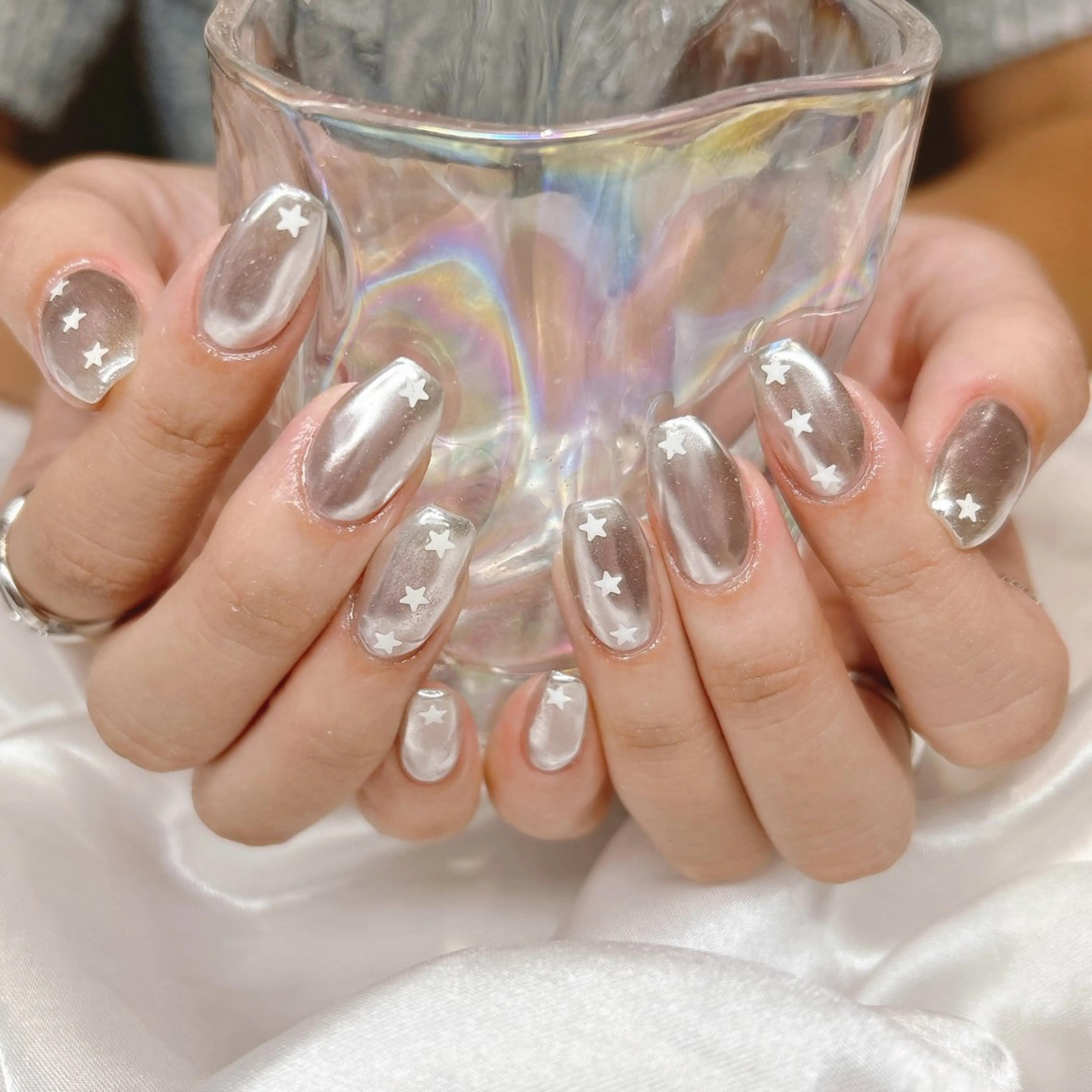 ネイル ミラーネイル ハンドネイル junna 金山.東別院.上前津のネイルデザイン