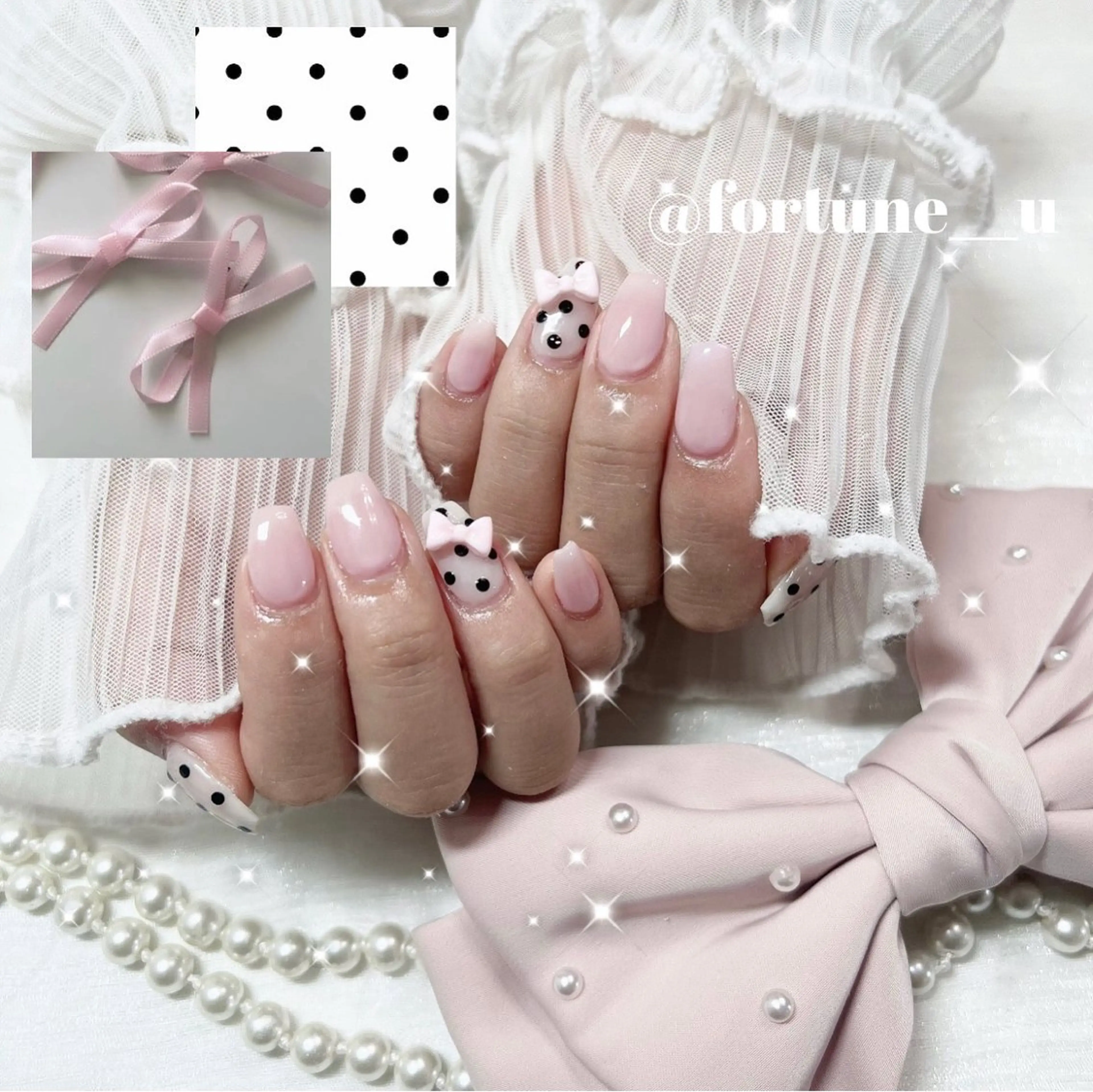 ネイル チークネイル ガーリー 韓国ネイル 水色 持ち込み ハンドネイル 💜✩.* Yuuna💜のネイルデザイン