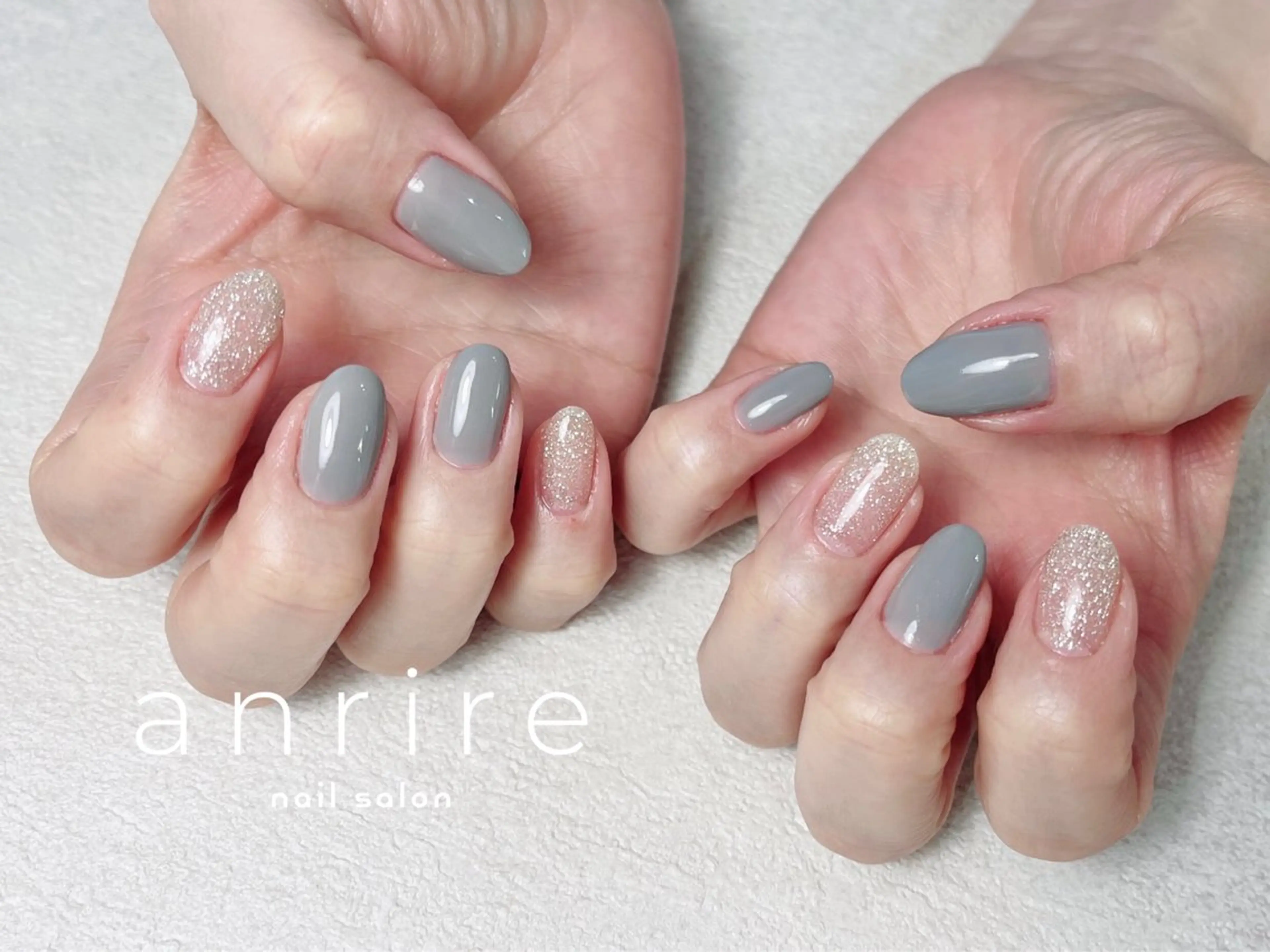 ネイル フラッシュネイル ジェルネイル キラキラネイル ラメ(グリッター) オフィスネイル ハンドネイル nailsalon anrireのネイルデザイン