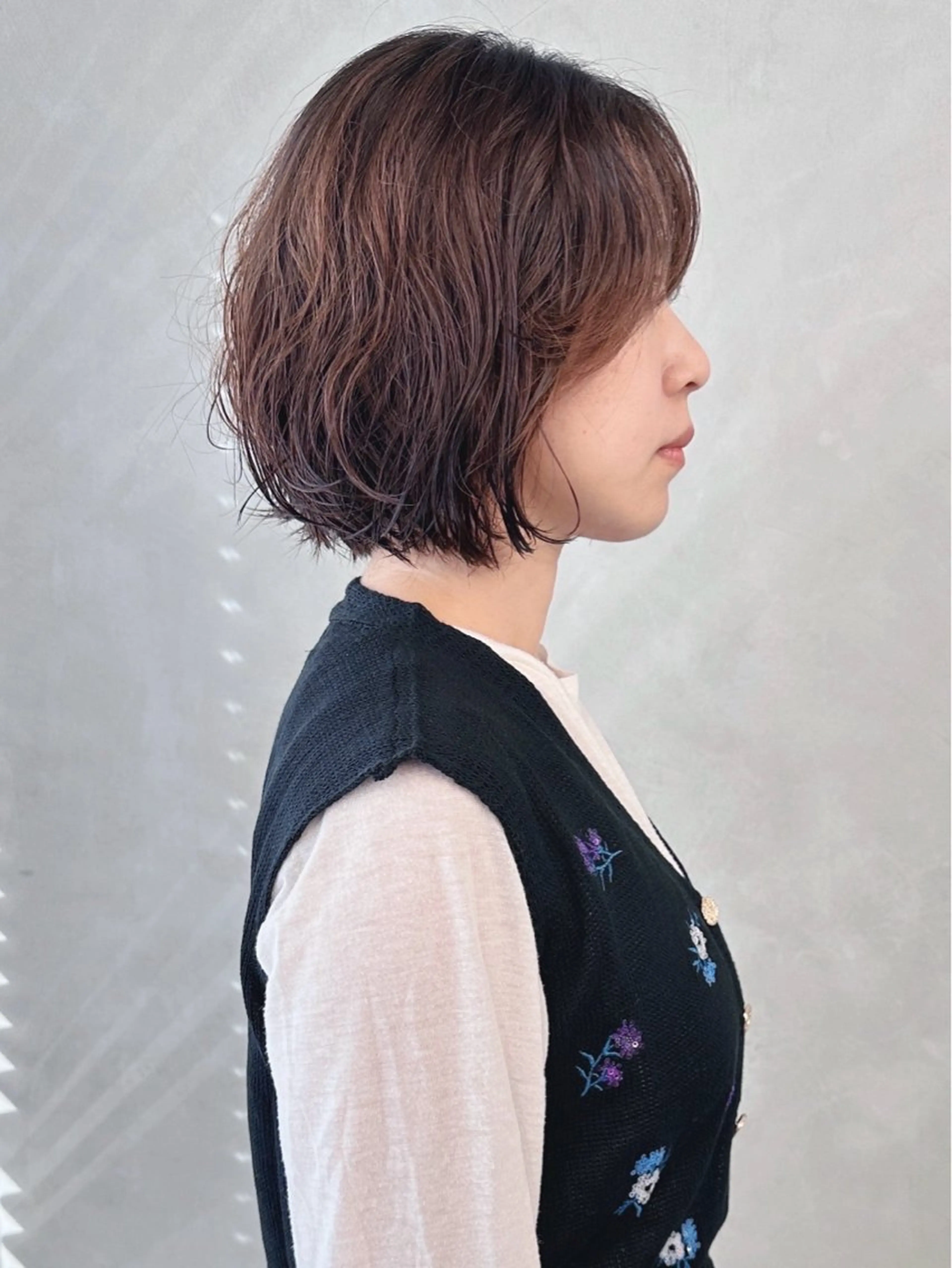 ショート パーマ カット パーマ ボブ/ゆるふわ ボブパーマ/とういのヘアスタイル