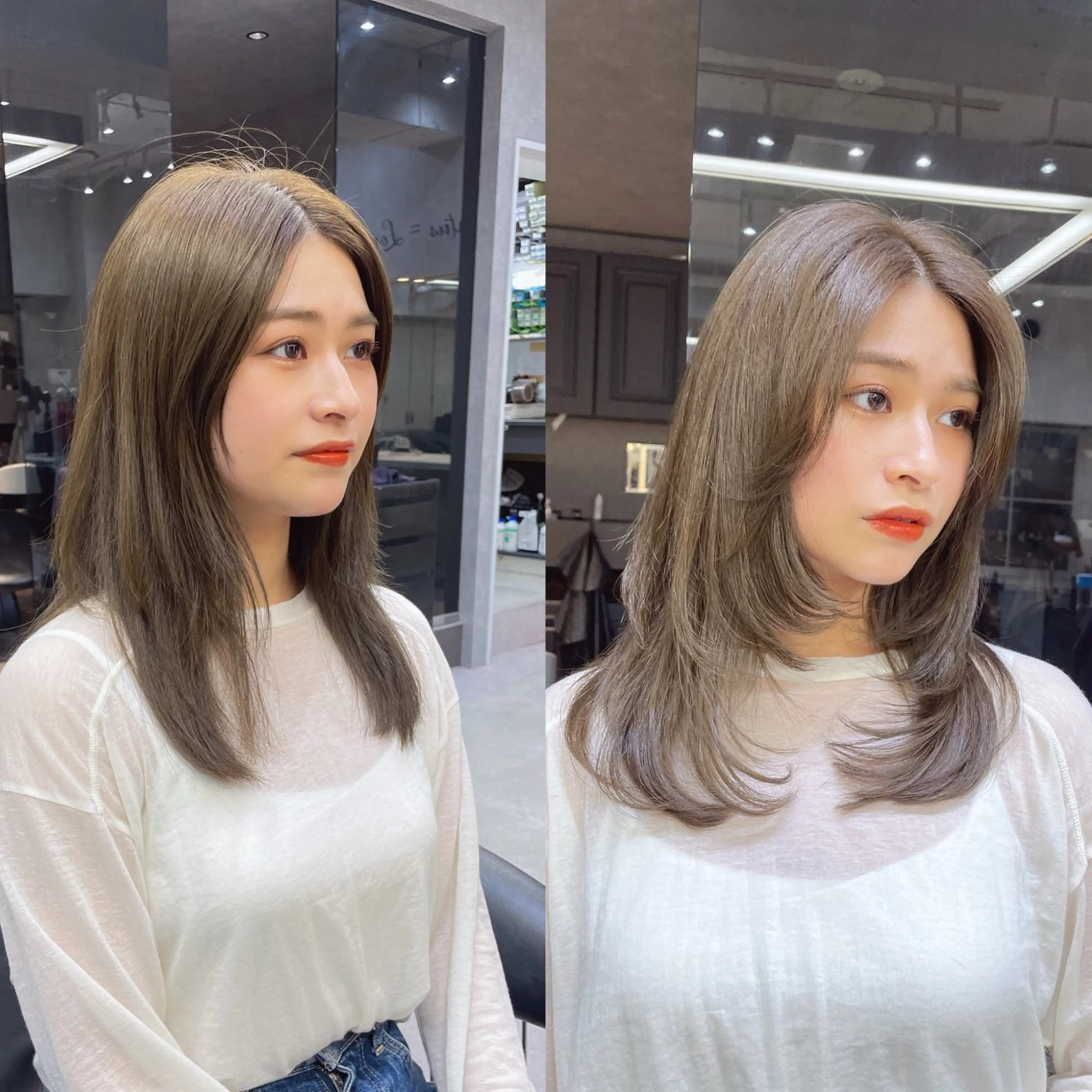 セミロング 池袋/韓国/レイヤー 髪質改善/村上けいとのヘアスタイル