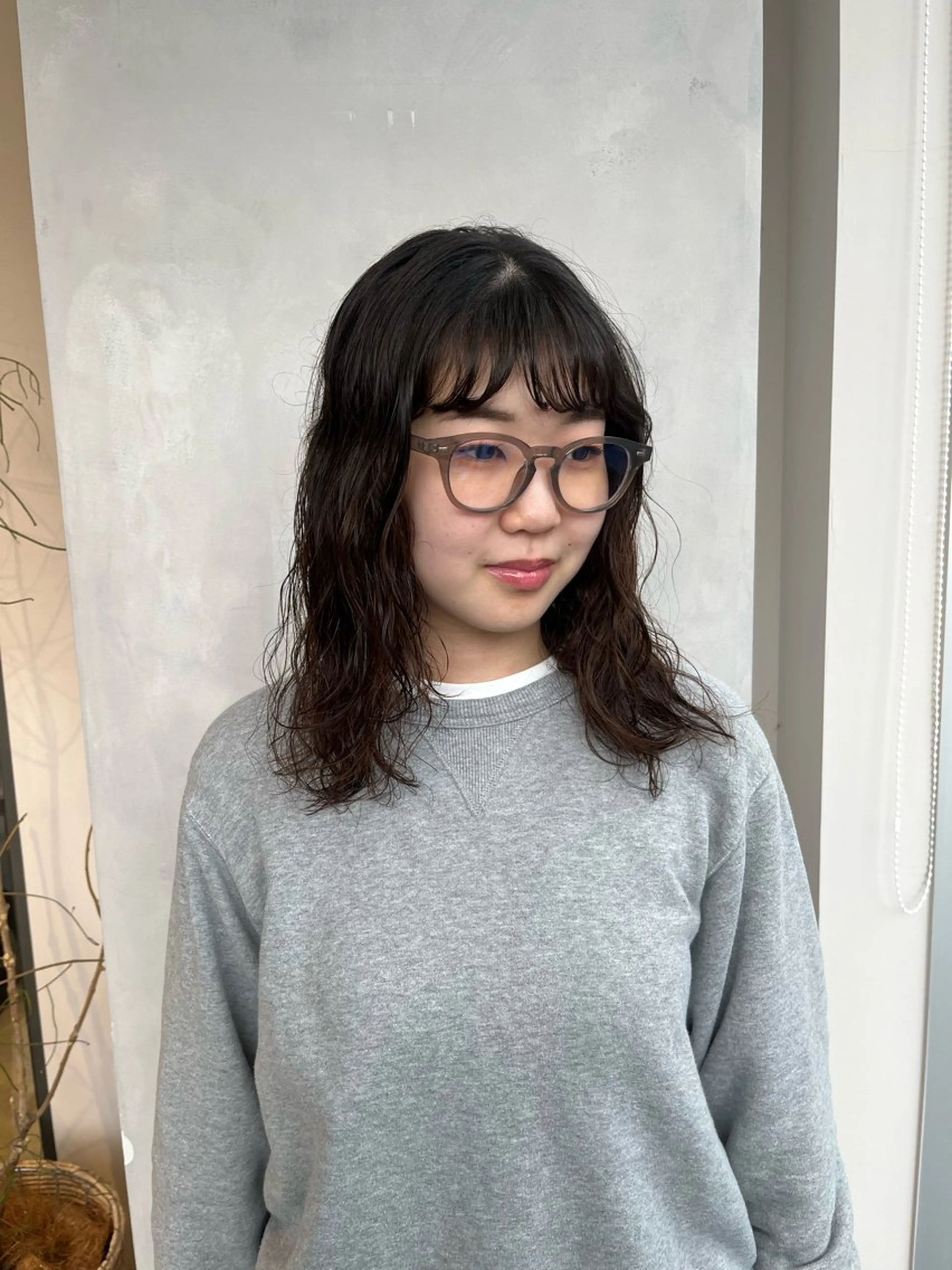 ミディアム パーマ カット パーマ トリートメント ボブ/ベージュ/ パーマ🪿近森ゆいのヘアスタイル