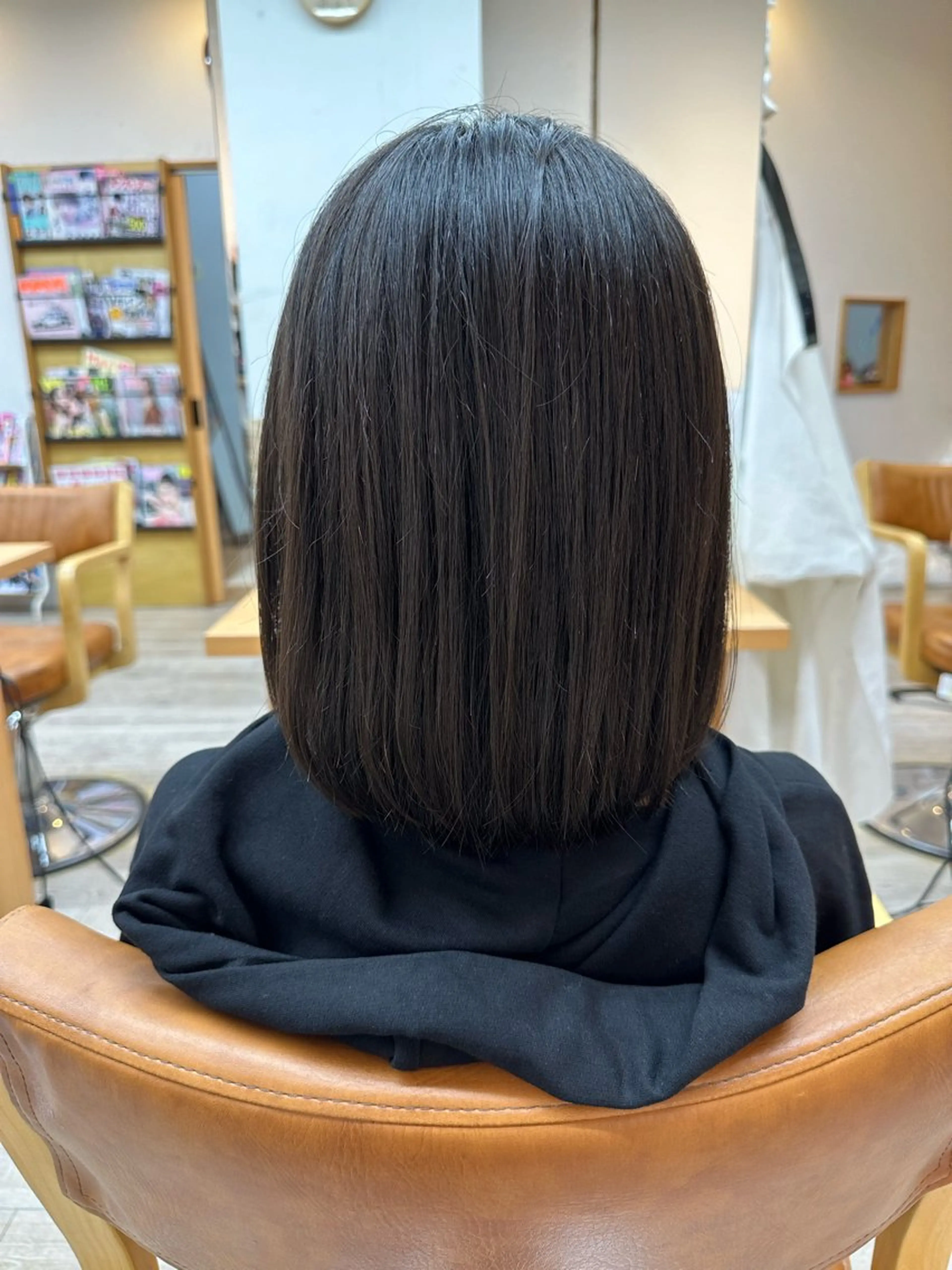 ミディアム 切りっぱなしボブ ボブ 外ハネヘア Reina ♡のヘアスタイル