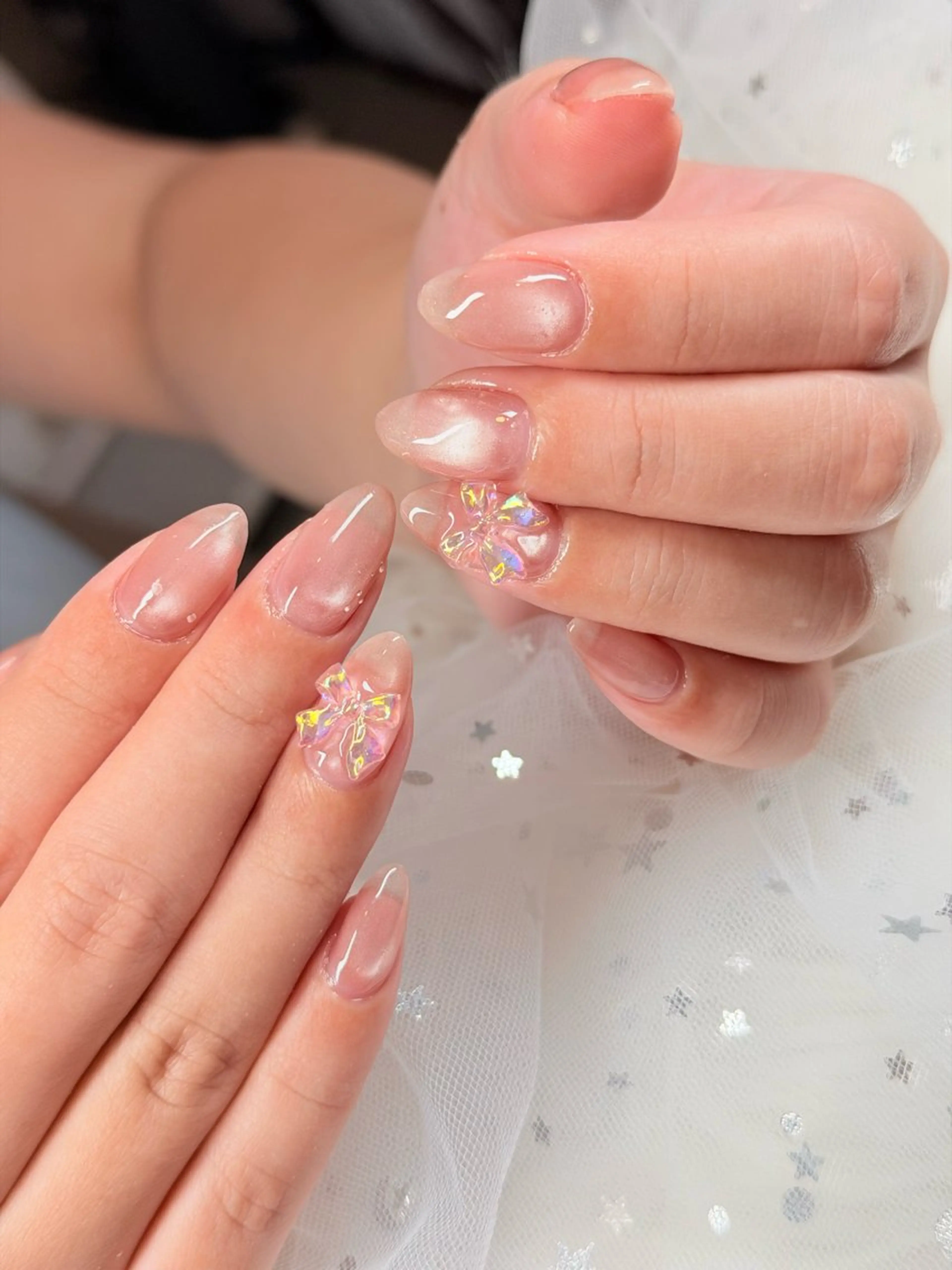 ちゅるんマグネット×リボンネイル🎀の写真