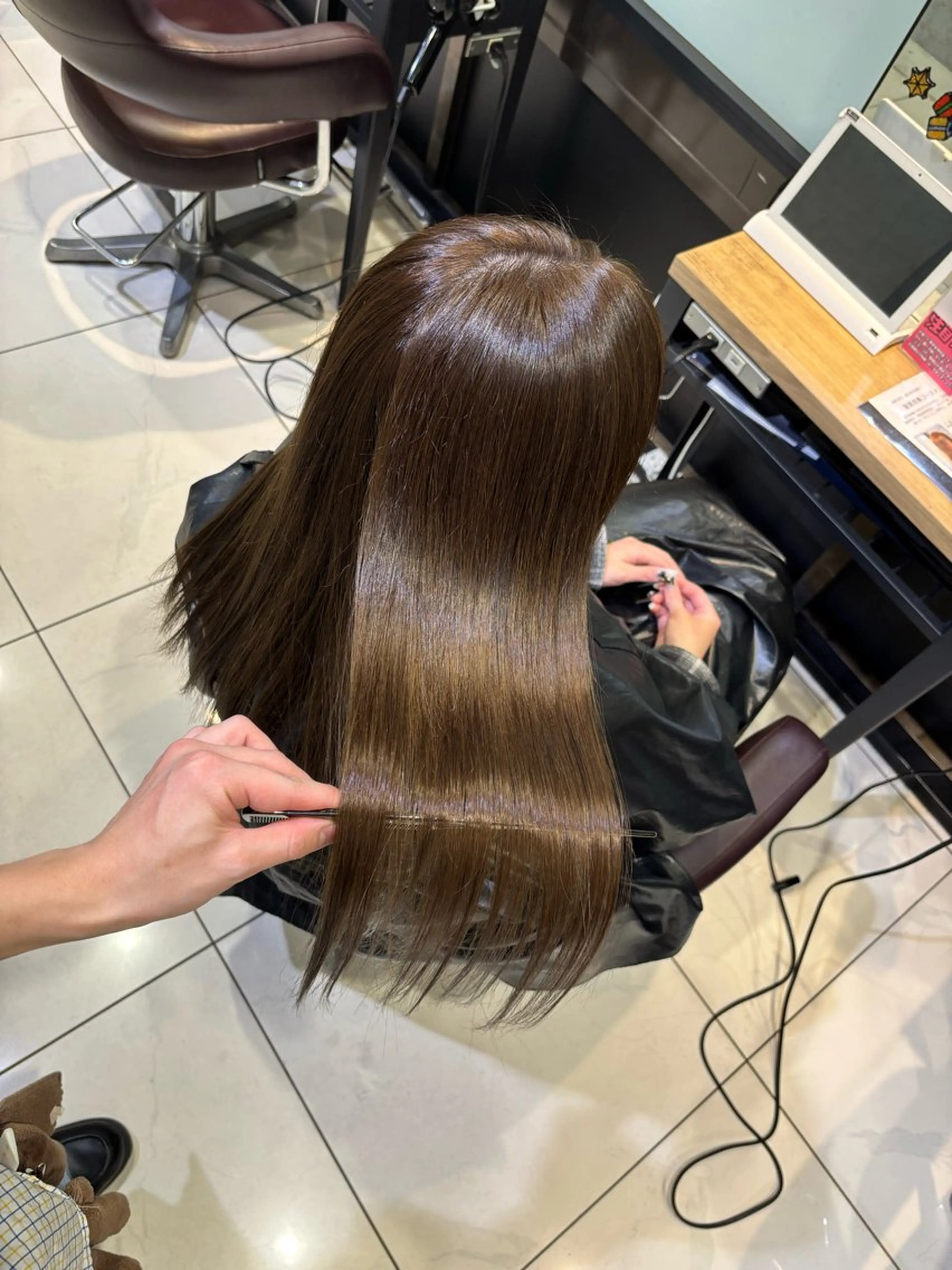 ロング カラー カット ヘアカラー トリートメント 🩵レイヤー✖︎ 髪質改善🩵リョウヤのヘアスタイル