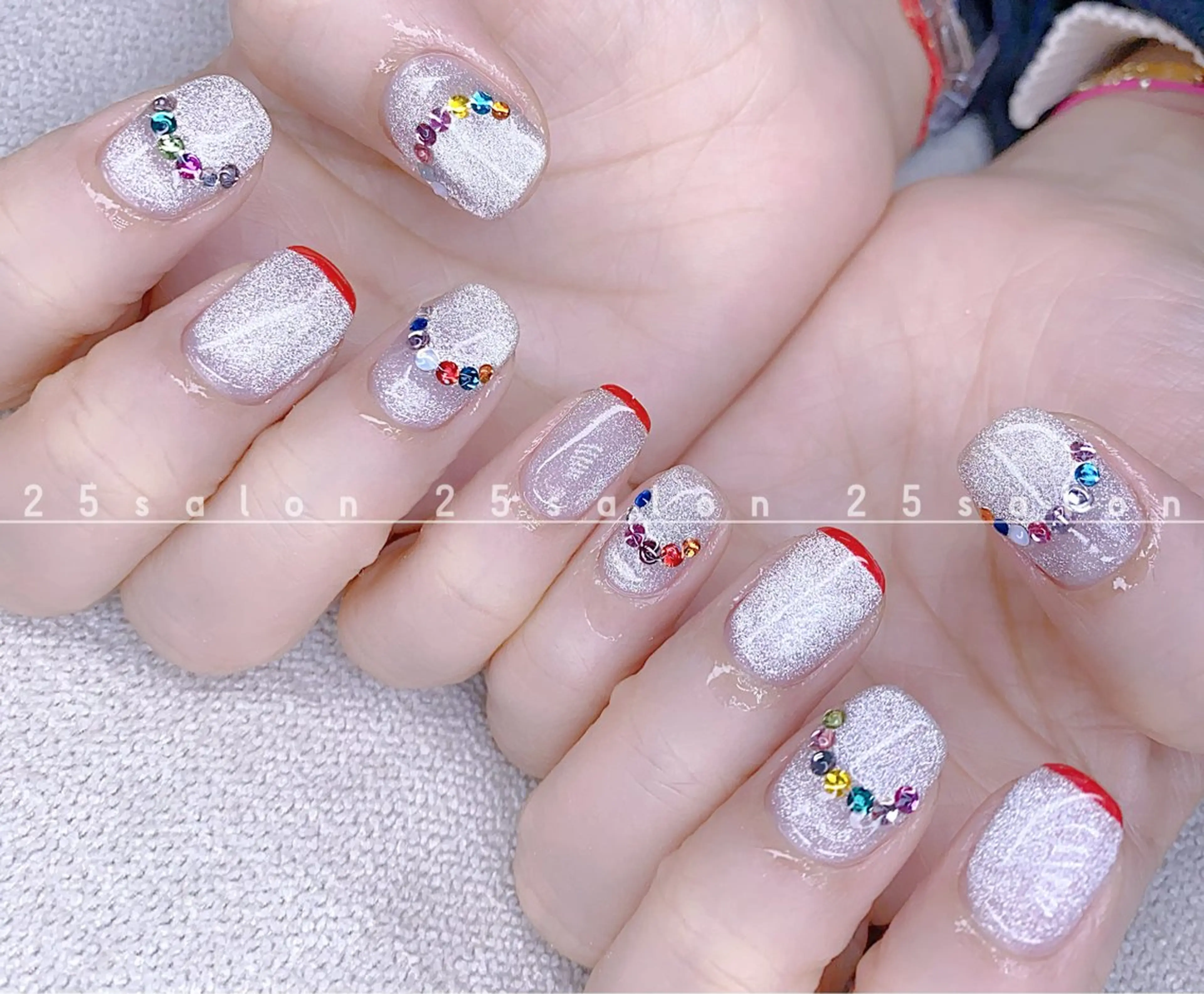 ネイル フレンチネイル マグネットネイル ピンク 2 5のマツエク・マツパデザイン