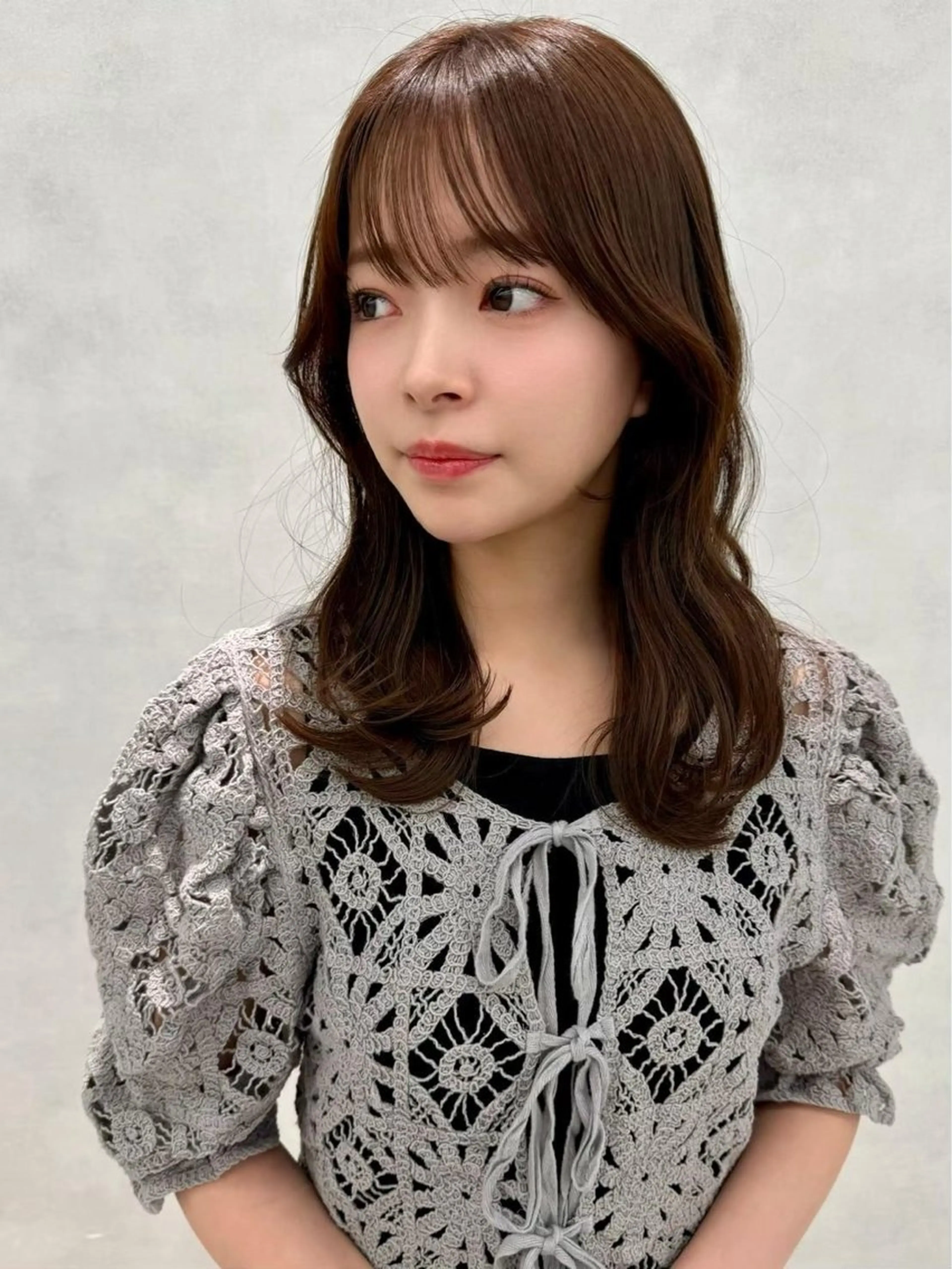 セミロング カラー ヘアアレンジ 顔周りカット 韓国風ヘア レイヤーカット 小顔カット ✨レイヤー/ 透明感カラー✨冨永剛のヘアスタイル