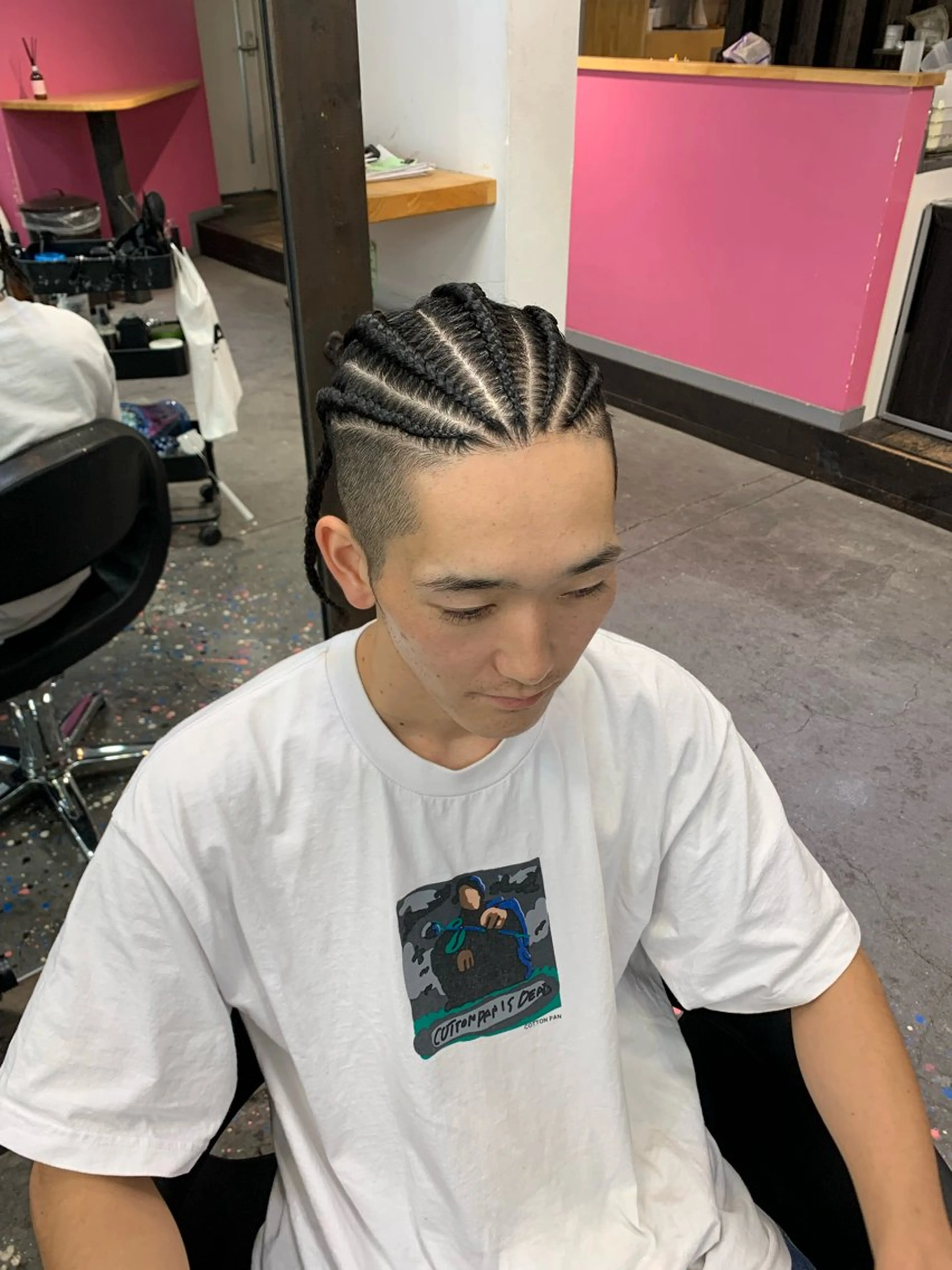 ヘアアレンジ メンズ ツーブロック MEI/ブレイズ/ コーンロウ/茅ヶ崎のヘアスタイル