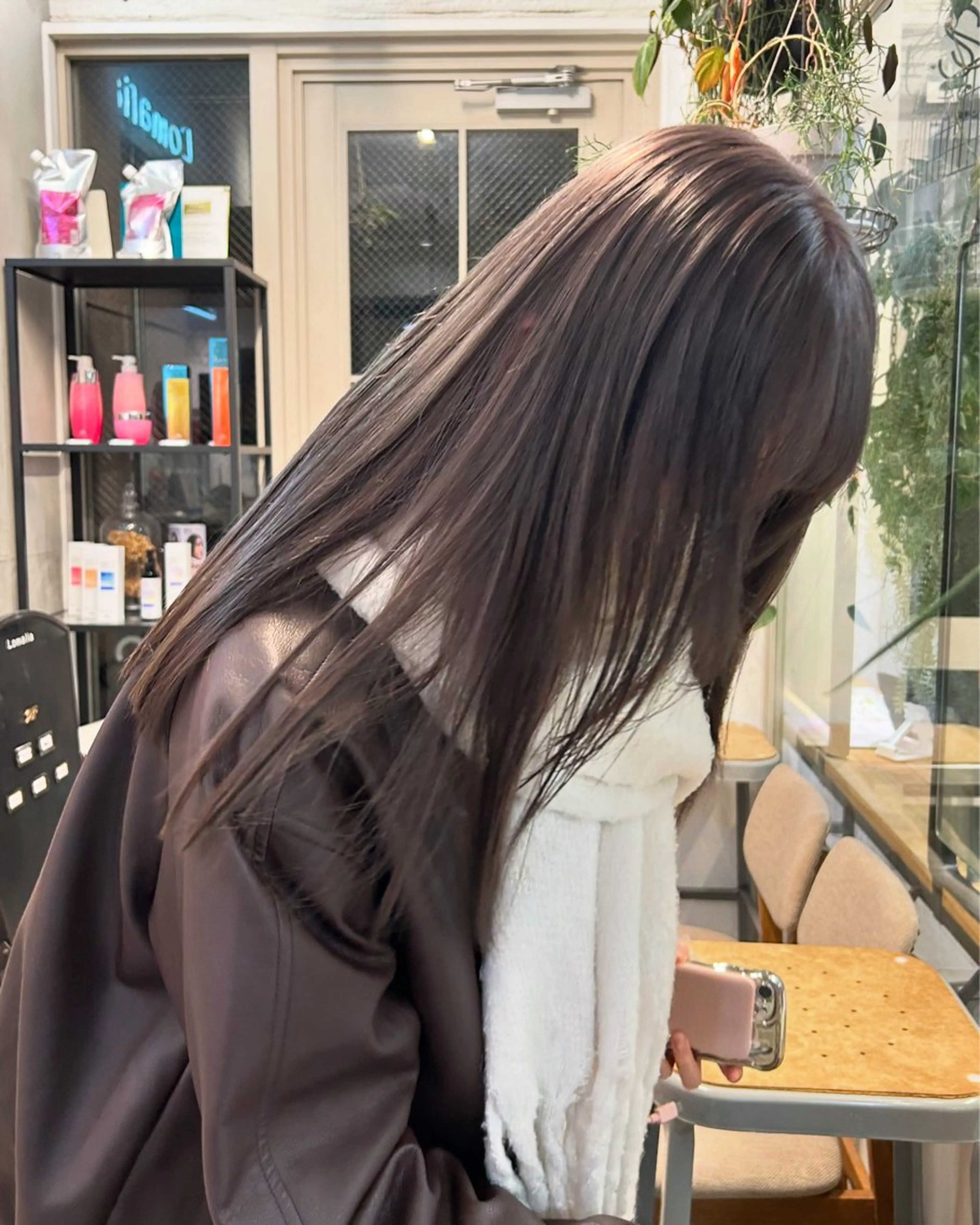 セミロング カラー カット ヘアカラー トリートメント じゅわっと暖色カラー 🍊Moemiのヘアスタイル