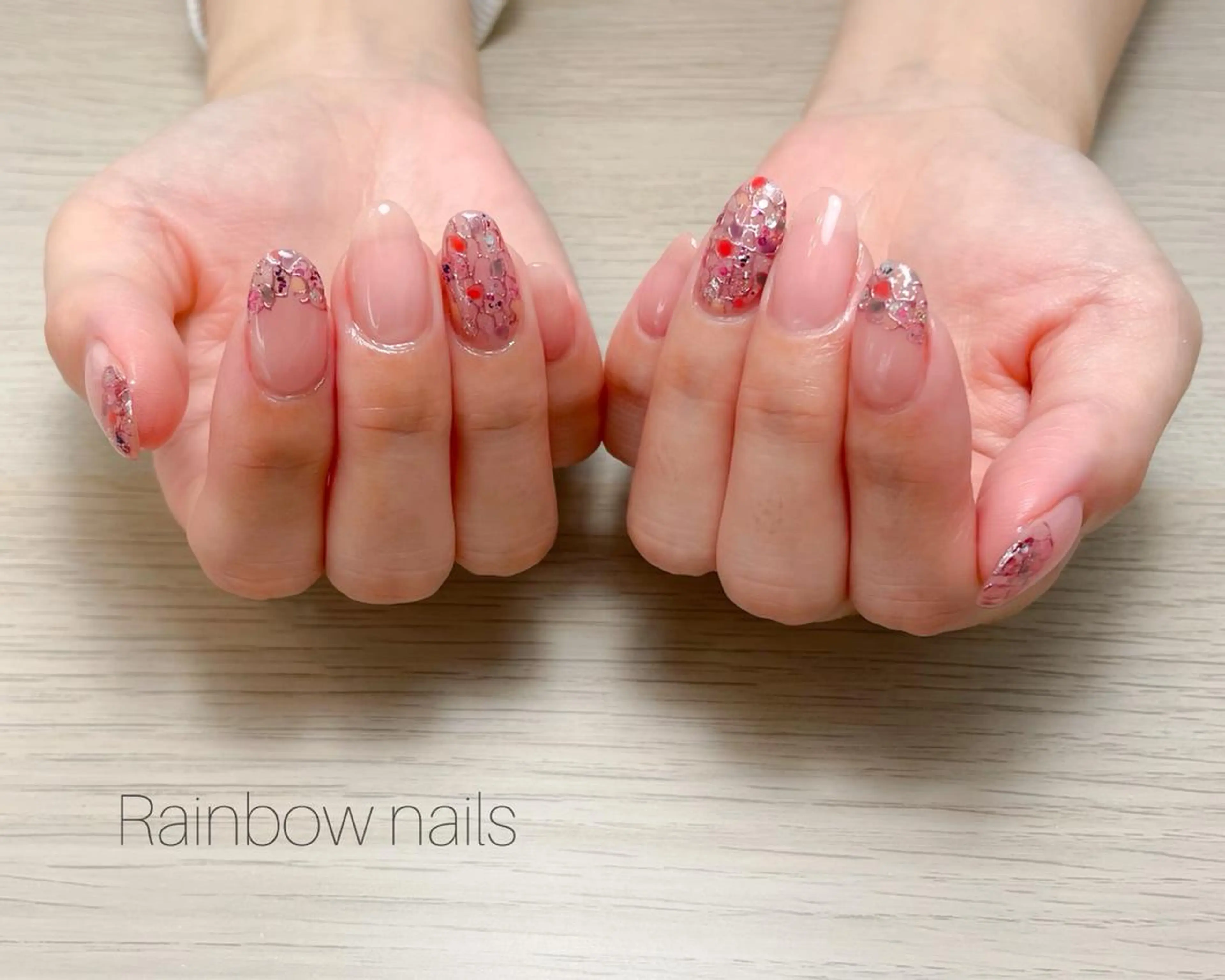 ネイル Rainbow nailsくろちゃんのネイルデザイン