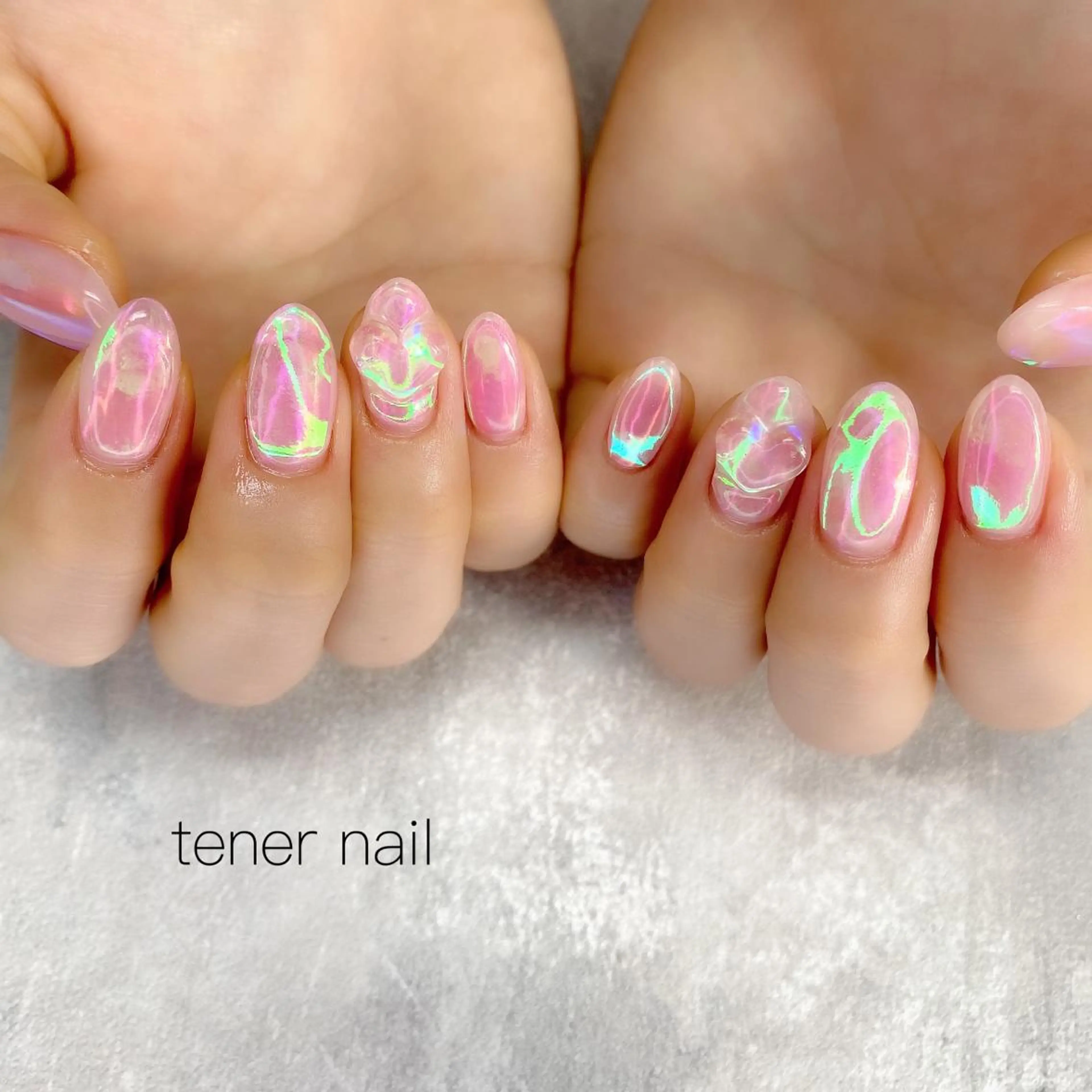 ネイル 氷ネイル・うるうるネイル テネルネイル tener nailのネイルデザイン