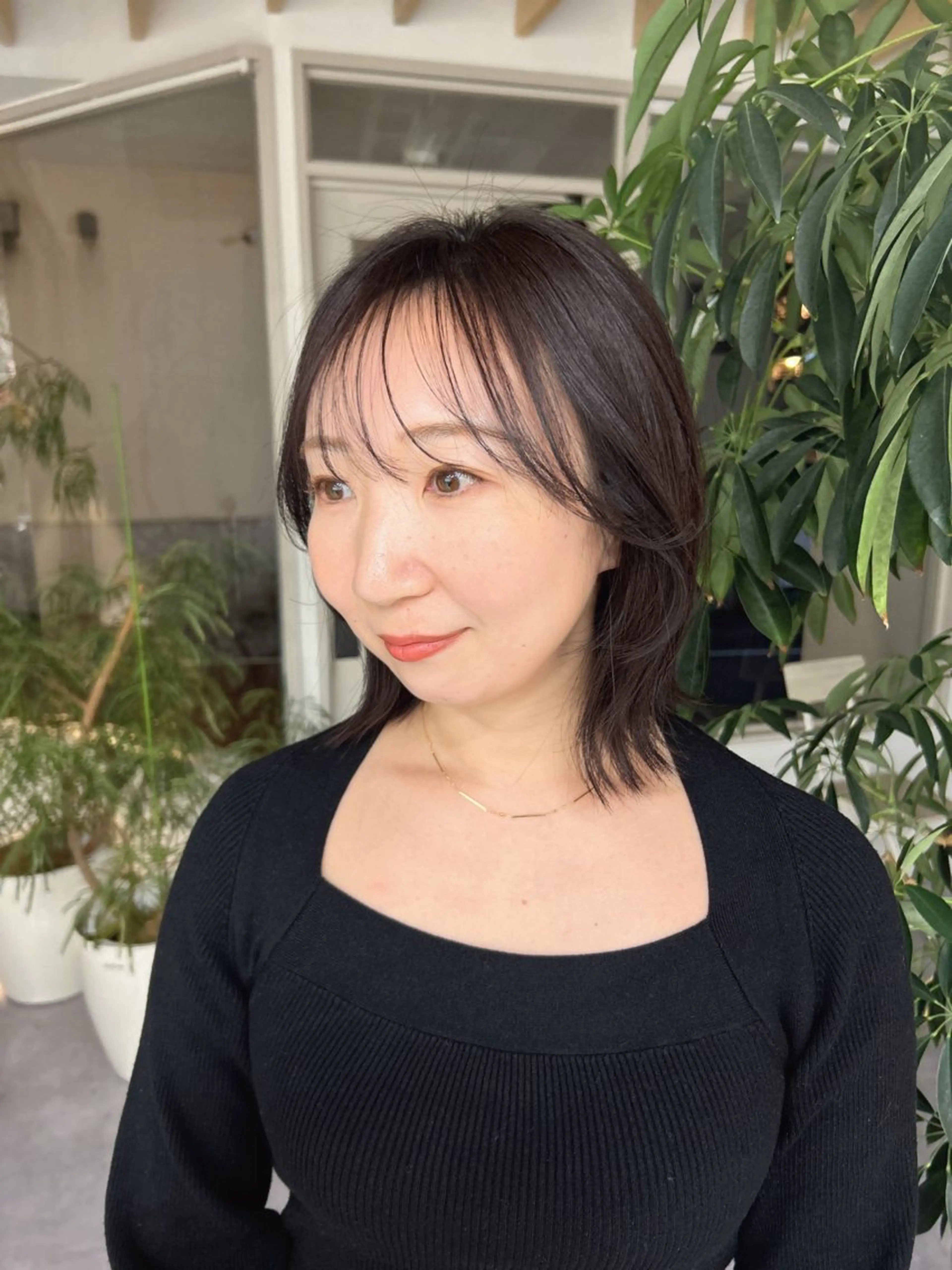 ミディアム カット ヘアカラー ayu omochaのヘアスタイル