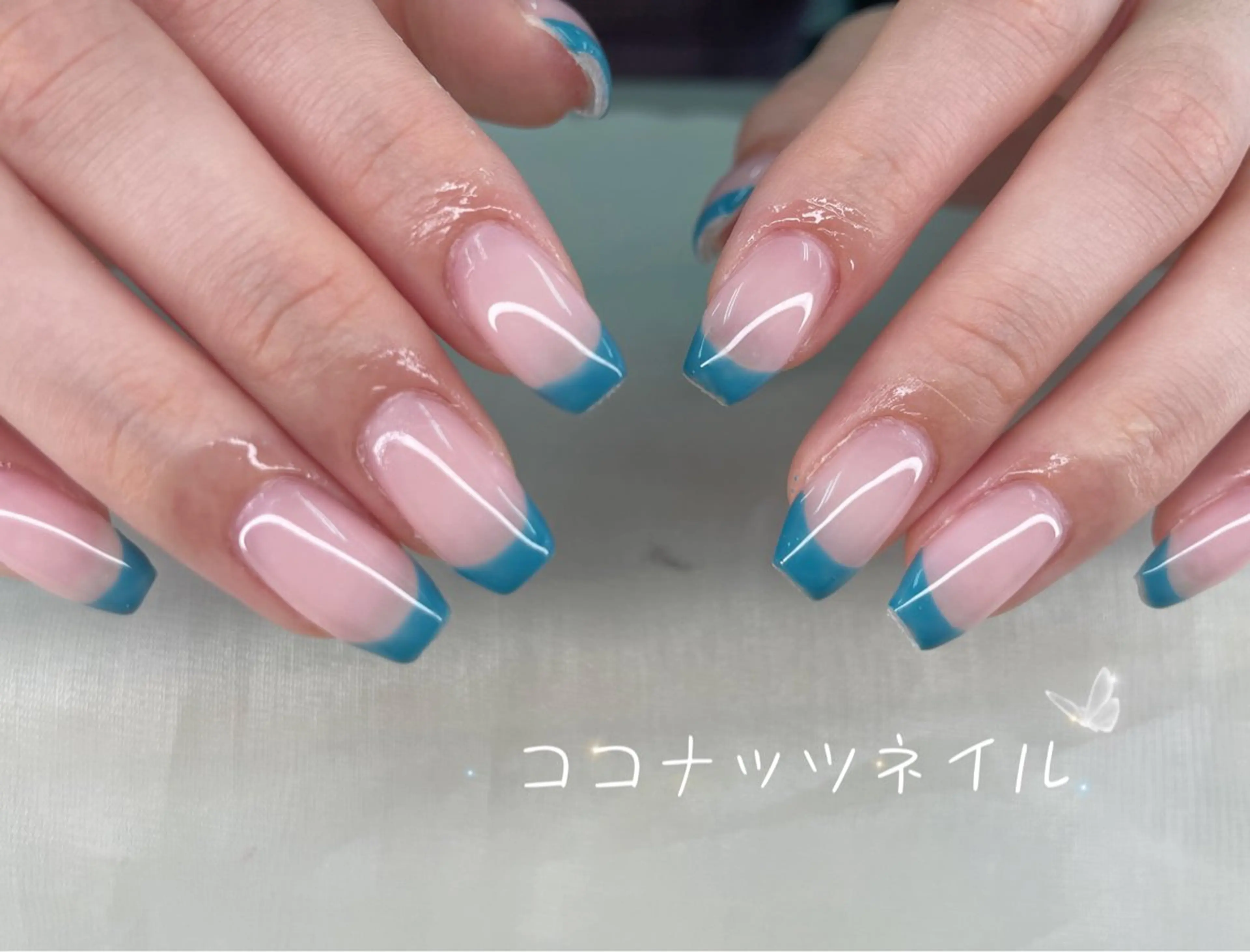 ネイル べっ甲ネイル フレンチネイル キラキラネイル マグネットネイル 大理石ネイル(マーブル) ハンドネイル 神田 ココナッツのネイルデザイン