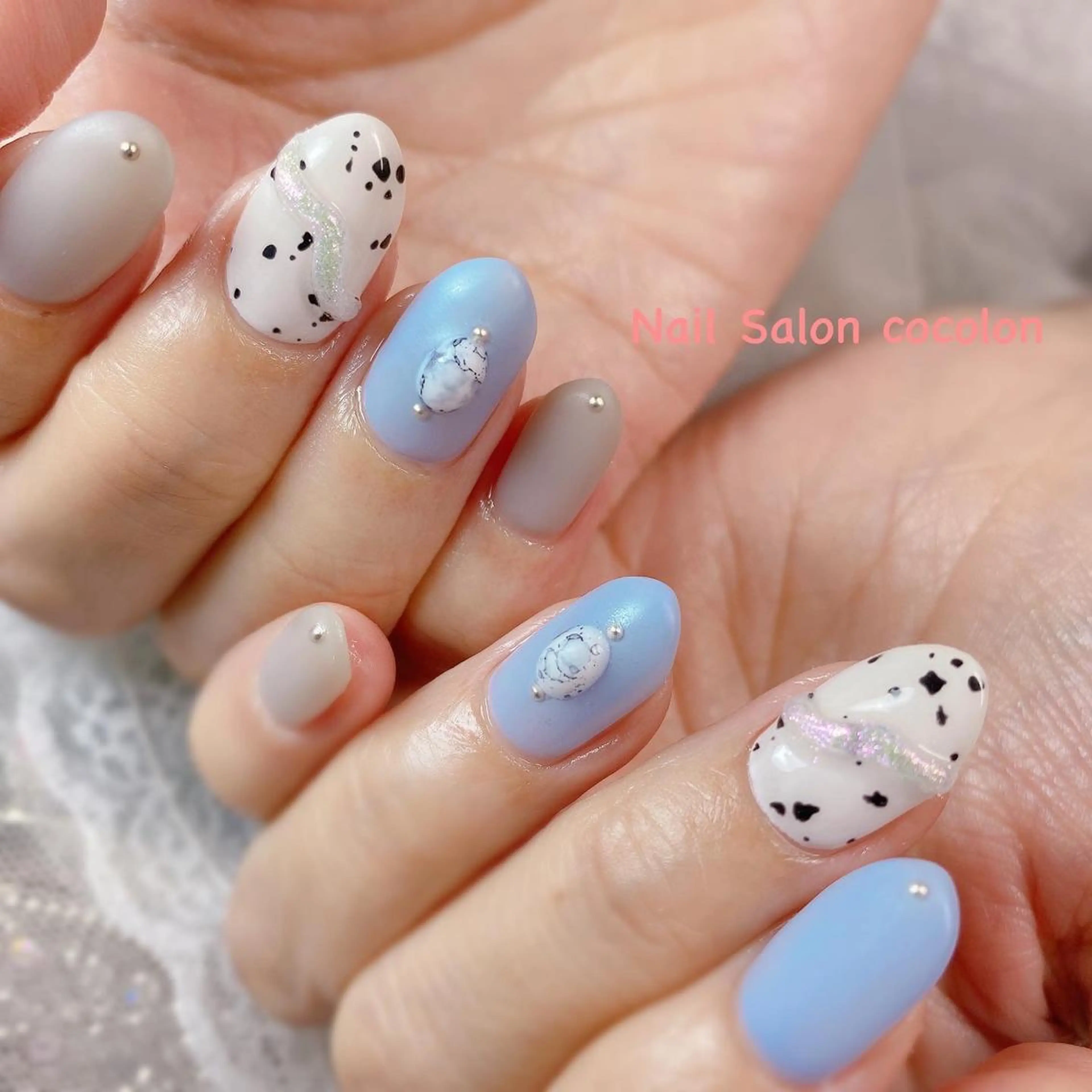 ネイル アートネイル マットネイル ハンドネイル 柴崎 美幸のネイルデザイン