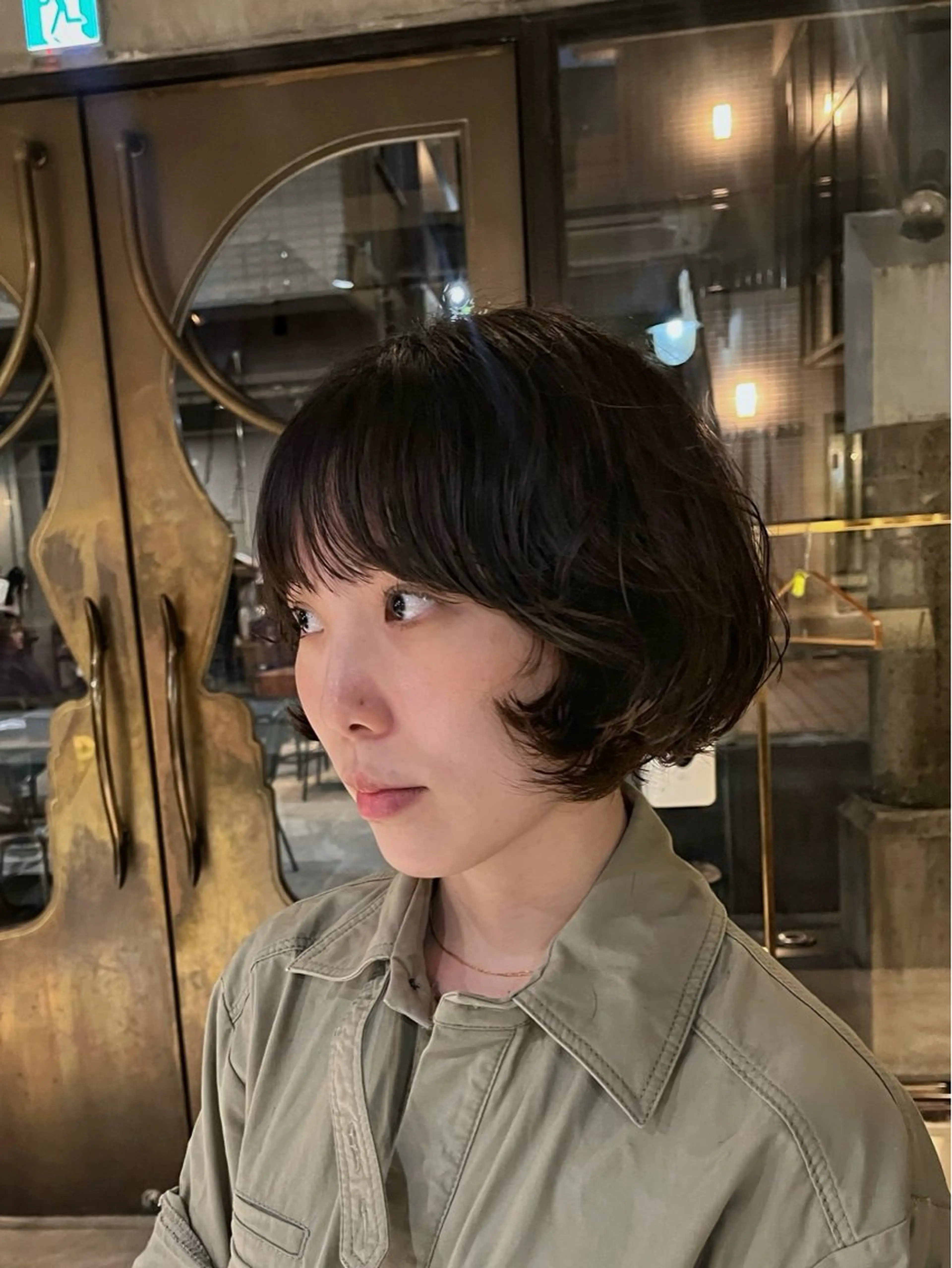 ショート パーマ ヘアアレンジ ショートボブ ボブレイヤー ボブ くびれヘア くせ毛 カット パーマ トリートメント レイヤー/艶髪矯正 🪐takushiのヘアスタイル