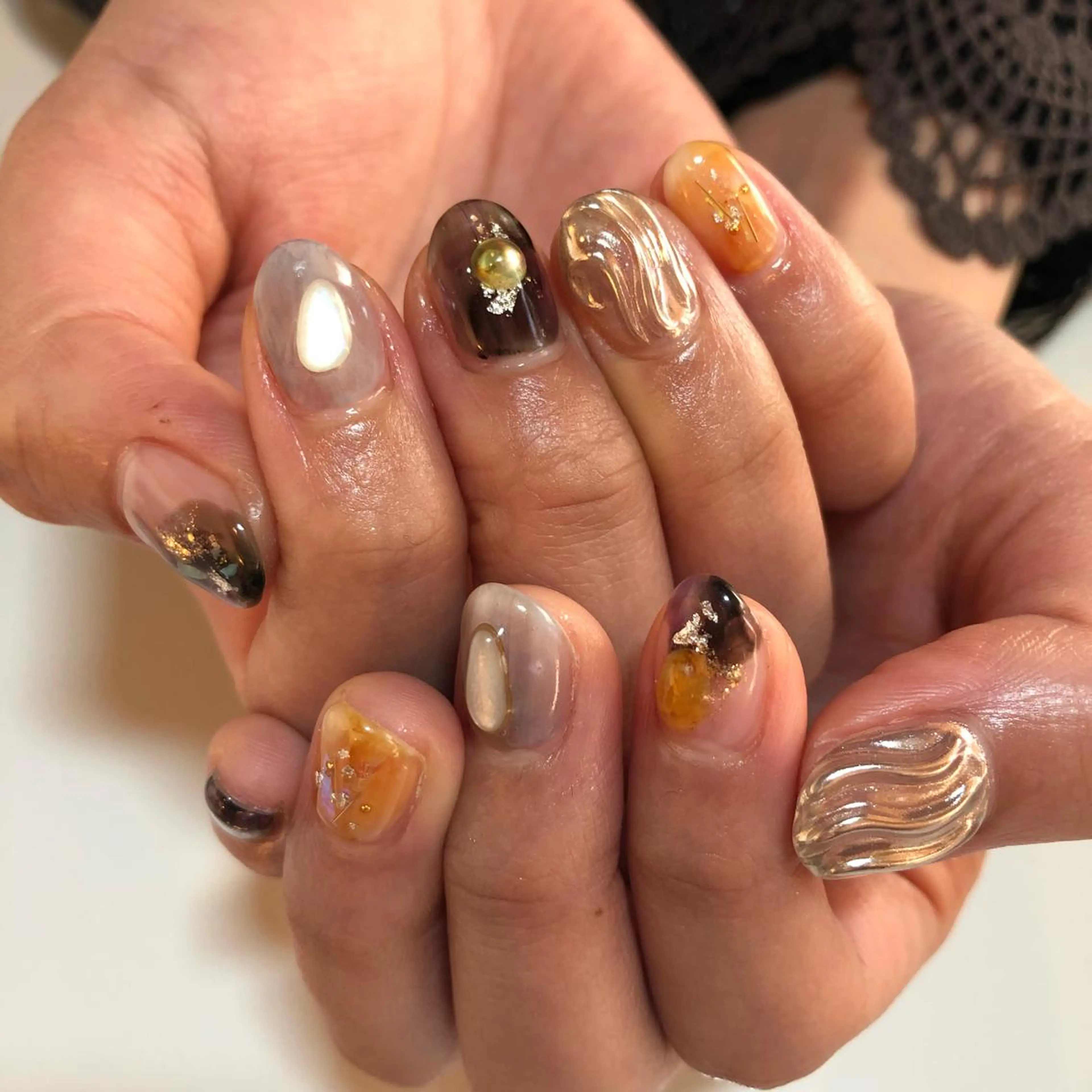 ネイル ニュアンスネイル g-up nail所属・米田 律子のネイルデザイン
