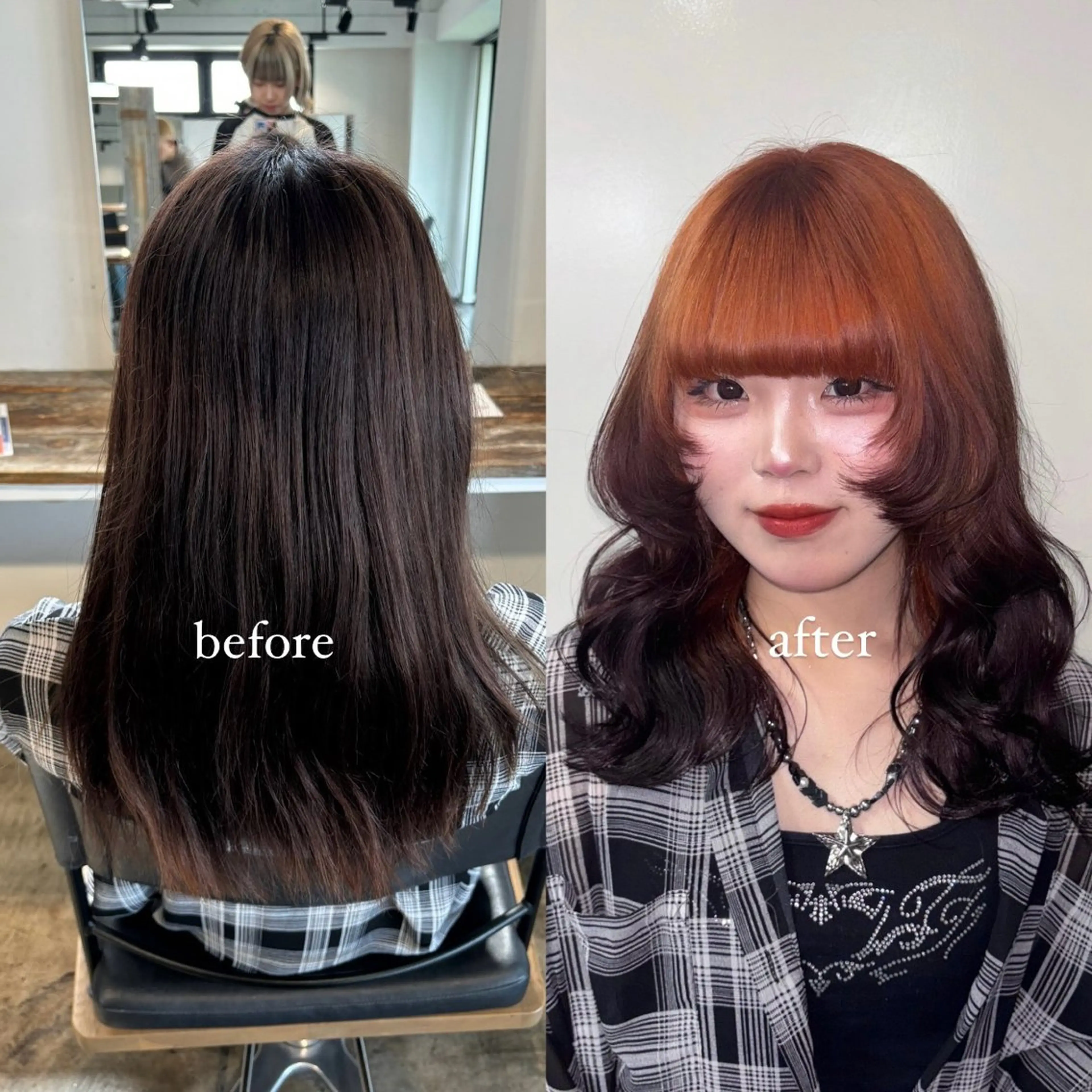 セミロング カラー 💫miyu💫デザ インカラー/アレンジのヘアスタイル