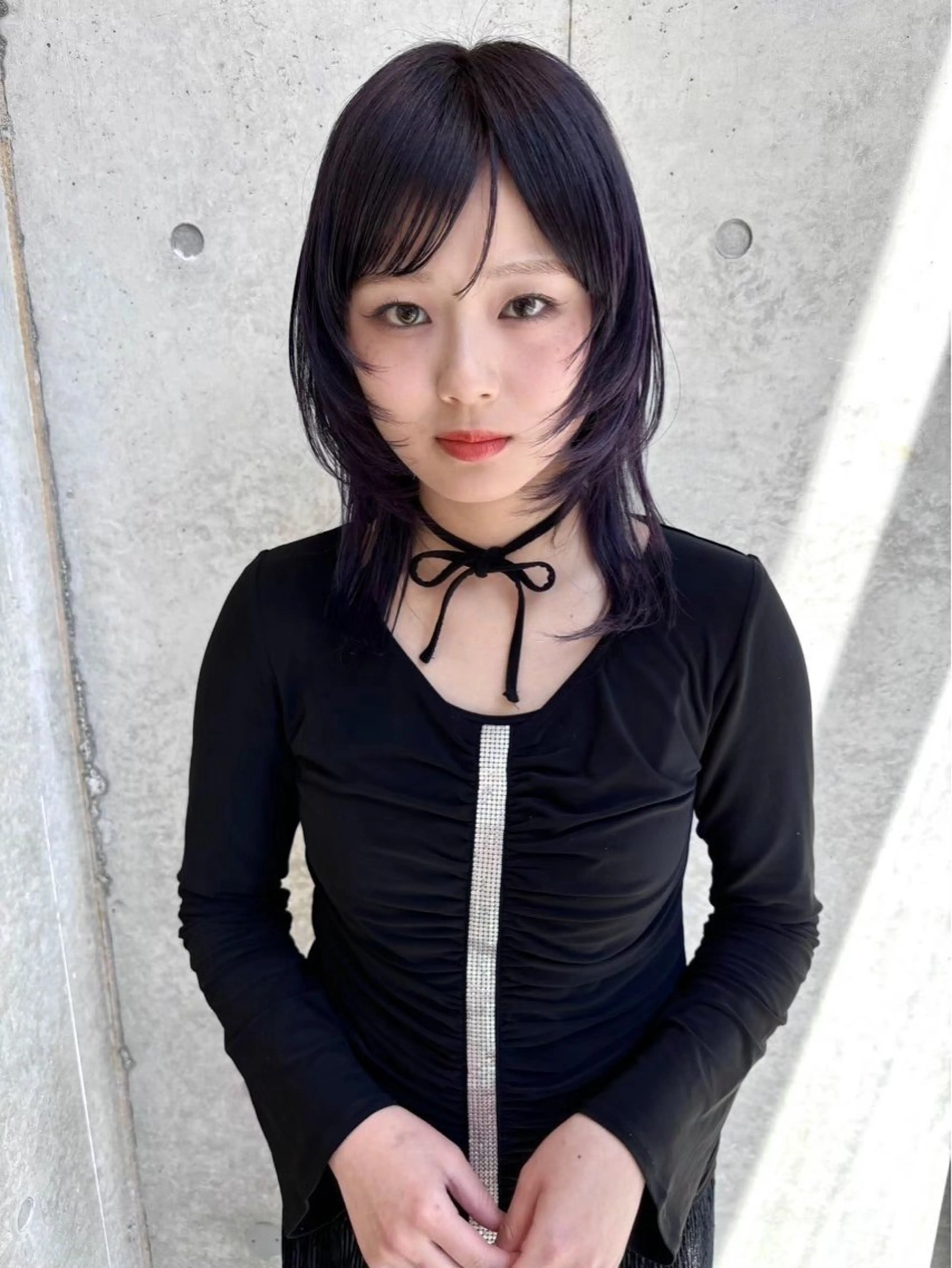 ミディアム カラー パープルカラー yuuna/ ハッシュカット🎀のヘアスタイル