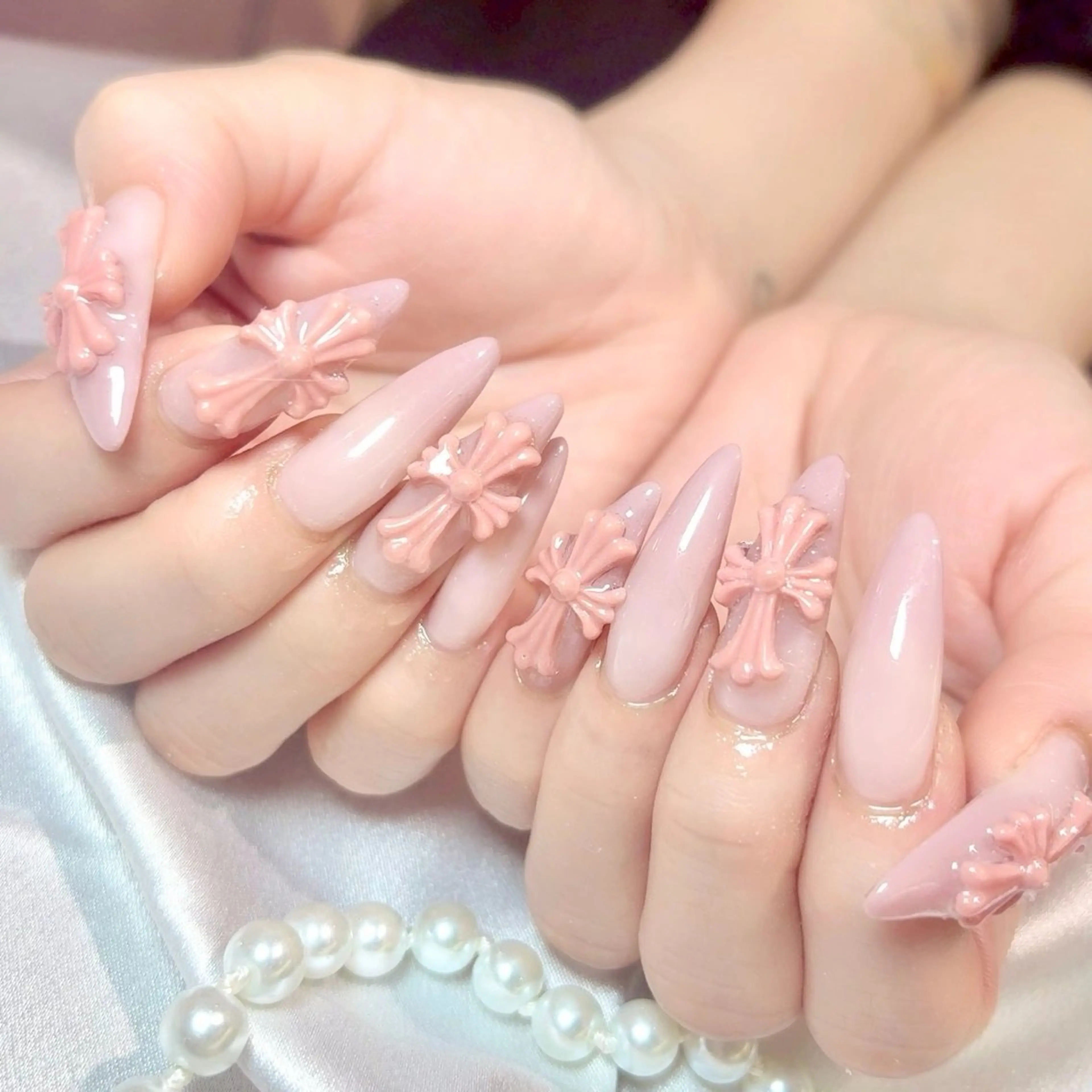 【チップ長さ出し】大人気クロスネイル2本💓ベースワンカラーorグラデ🌟マグネット+500円🫧8500円→6000円の写真