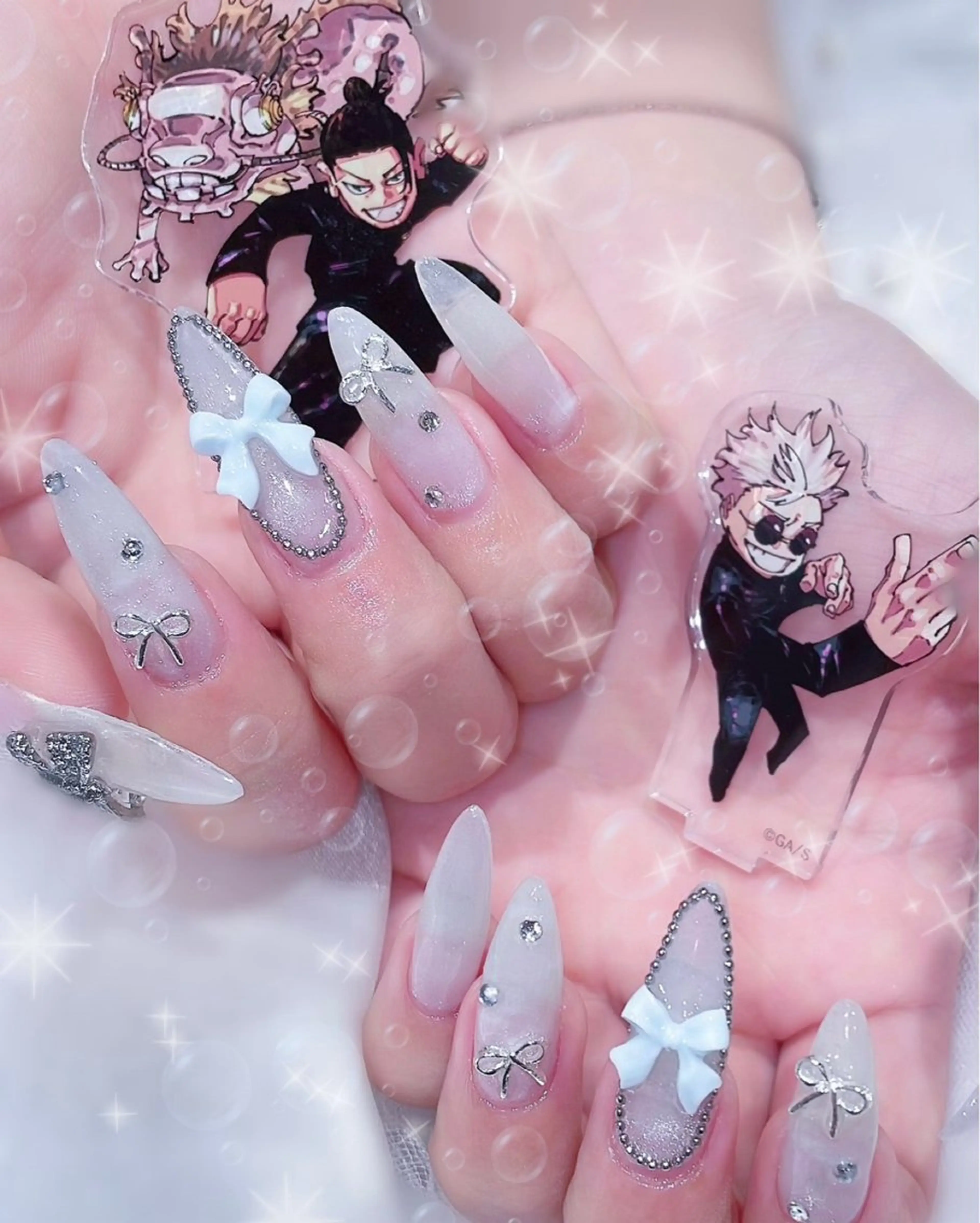 ネイル ️🫧もこ 艶感ネイル🫧のネイルデザイン