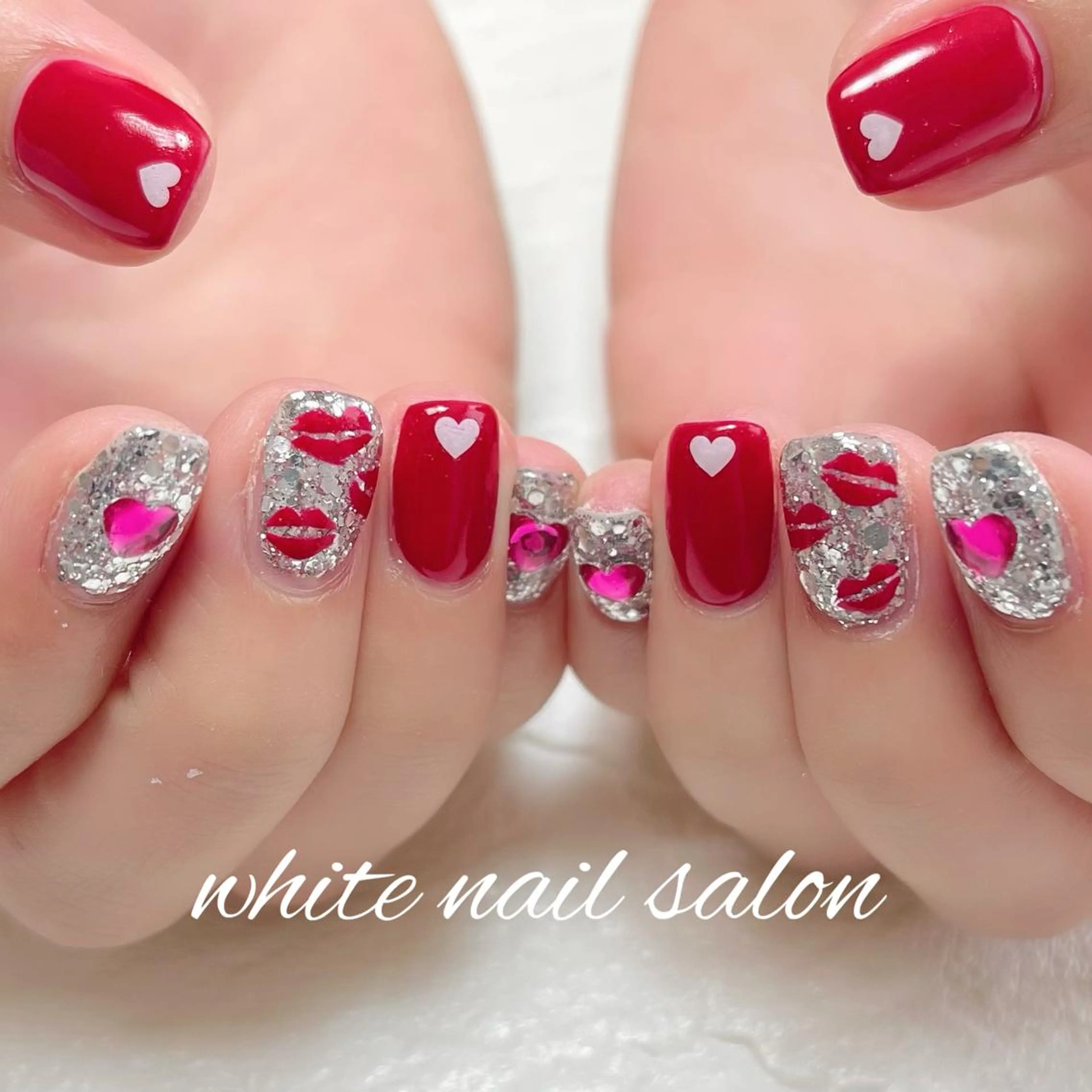 ネイル フットネイル ジェルネイル ハードジェル ラメ(グリッター) 持ち込み ハンドネイル white nail salonのネイルデザイン