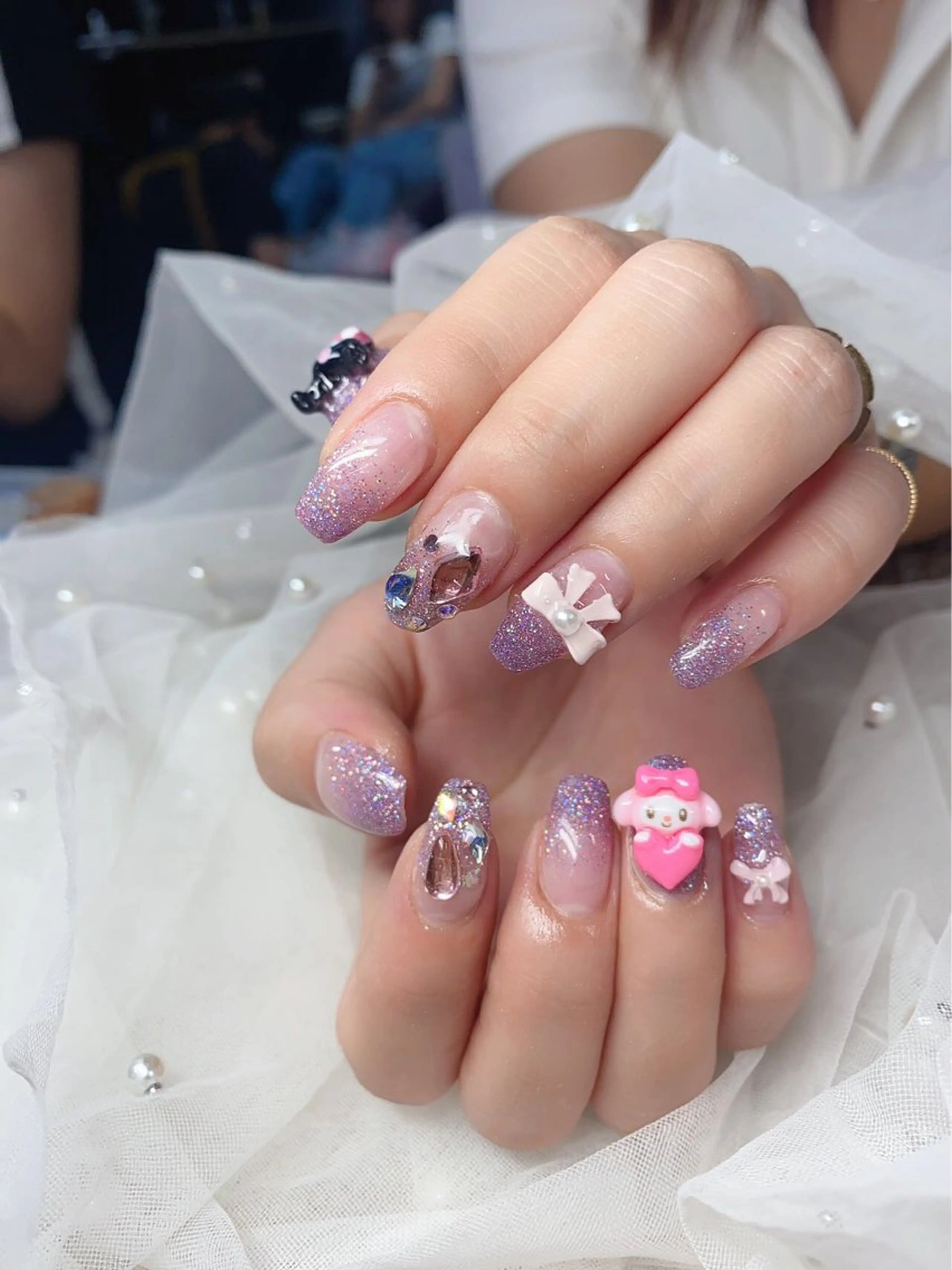 ネイル ラベンダー💖日暮里 ルル💖ネイルのネイルデザイン