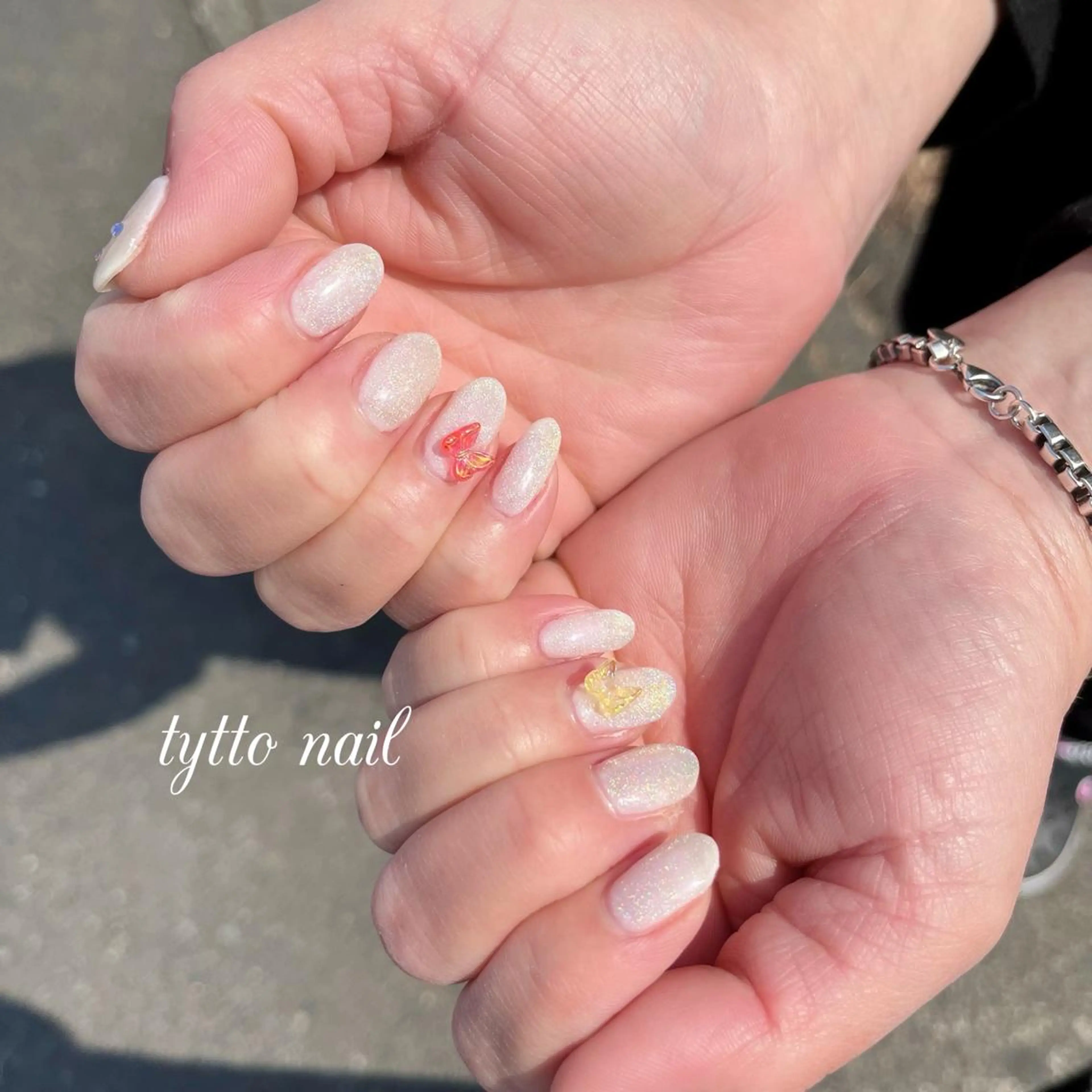 ネイル オーロラネイル キラキラネイル マグネットネイル 春ネイル ハンドネイル tytto nail ❤︎‪‪eri‪‪のネイルデザイン