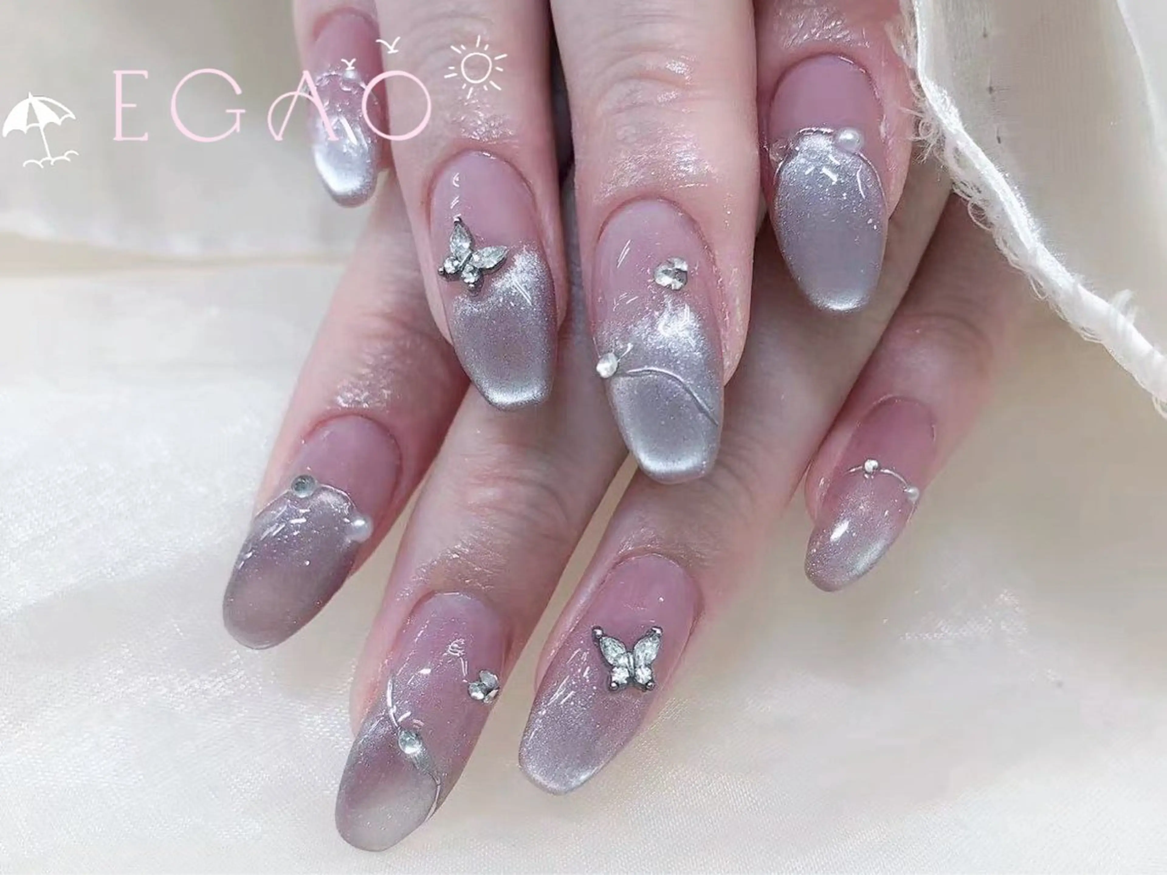 ネイル アートネイル フットネイル フレンチネイル ジェルネイル グラデーション Egao Nail錦糸町店のネイルデザイン