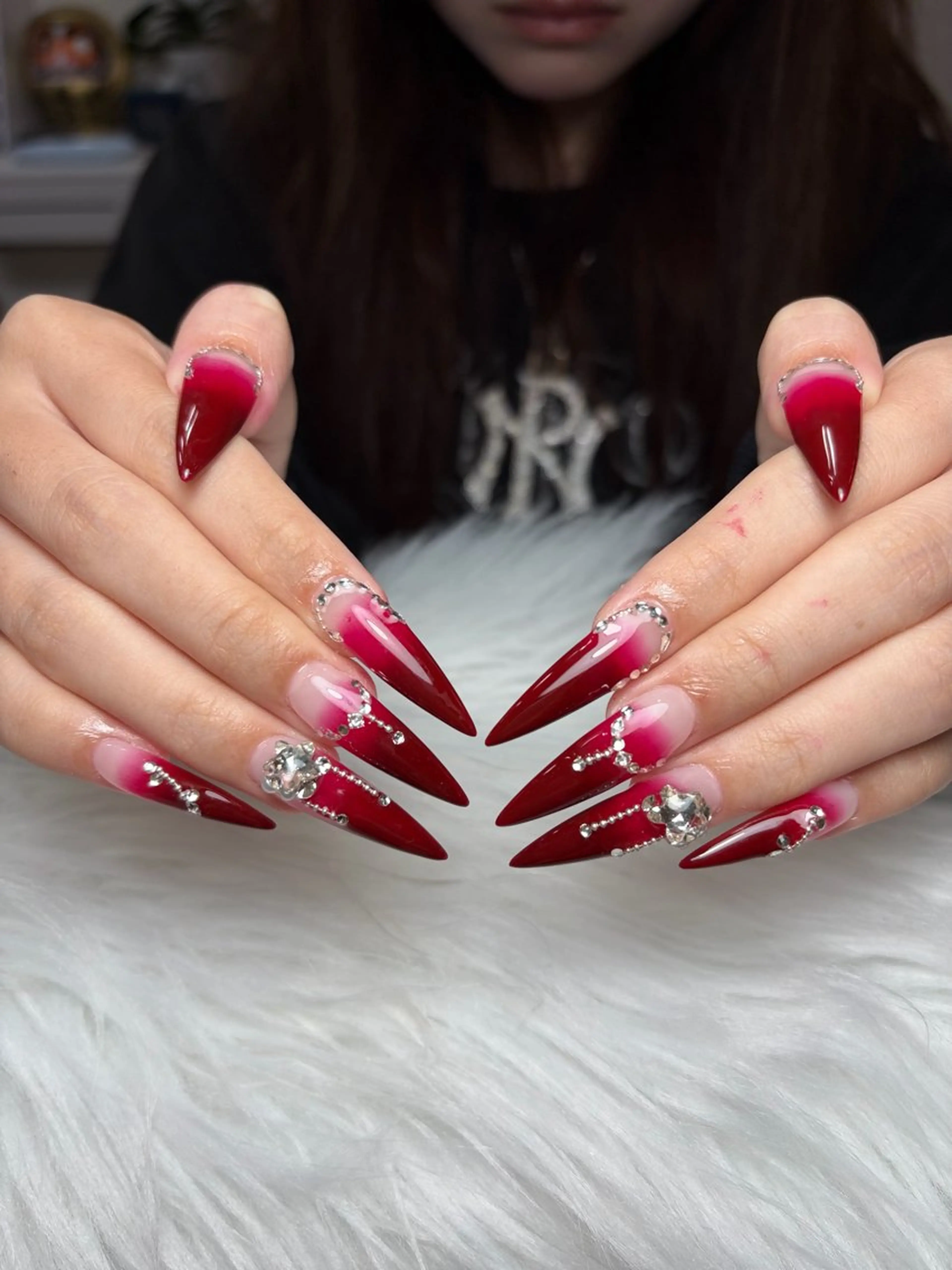 ネイル アートネイル 長さ出し ジェルネイル マグネットネイル ニュアンスネイル ハンドネイル Cloudy Chan Nailのネイルデザイン