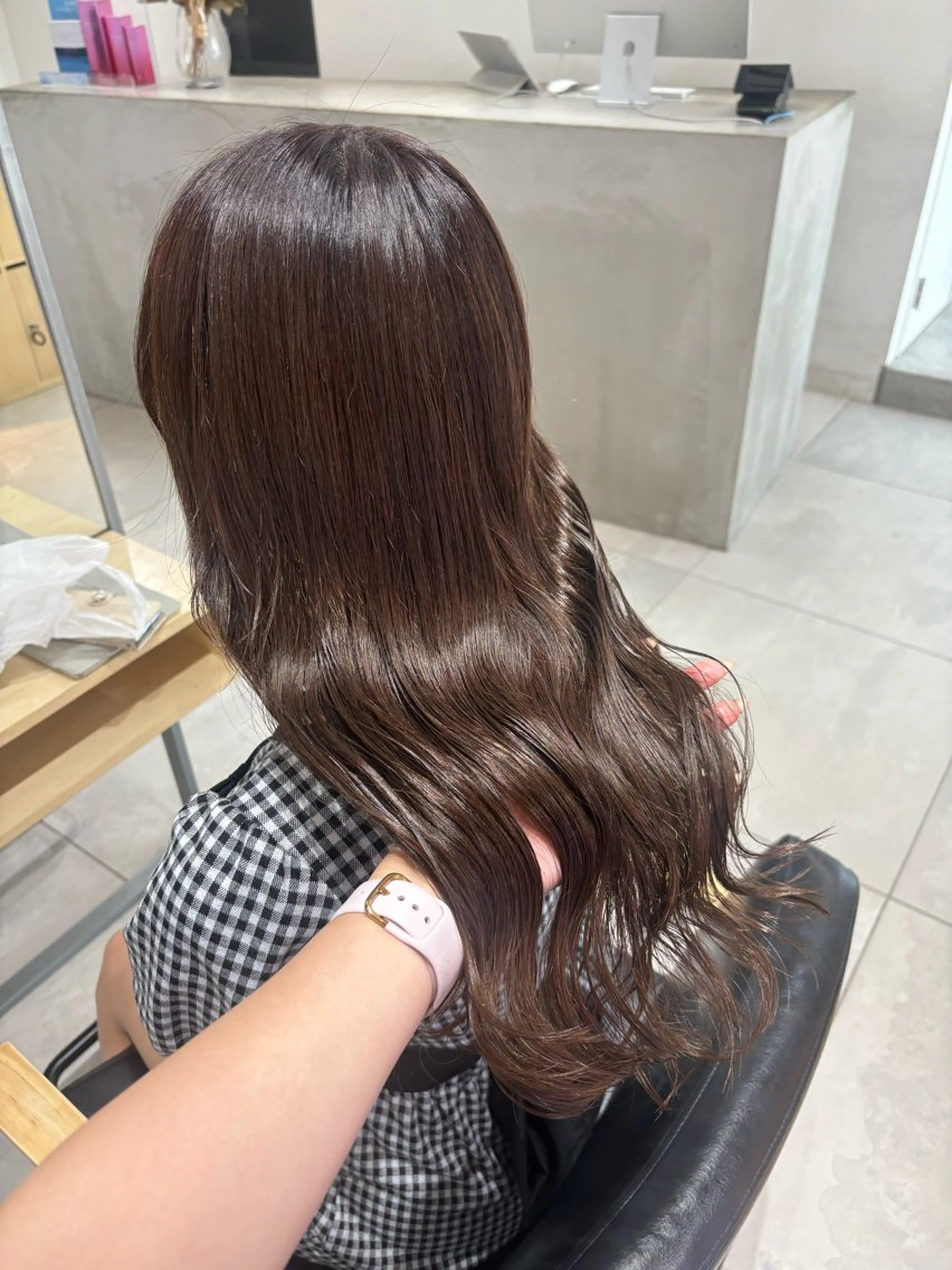 セミロング カラー ヘアアレンジ ヘアカラー ベージュ/グレージュ 🧸あやか/表参道のヘアスタイル