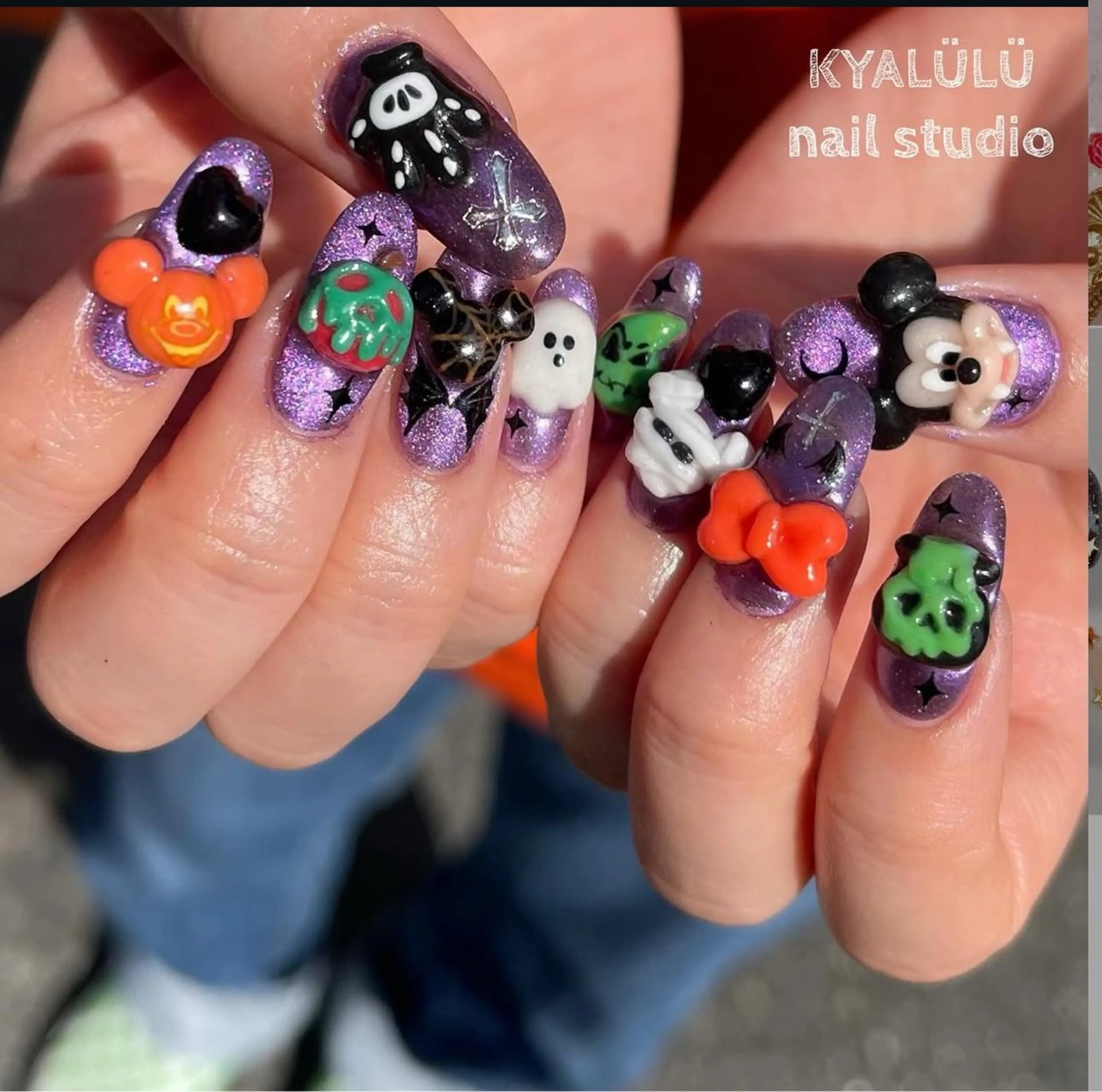 ネイル チークネイル 桜ネイル フットネイル ジェルネイル ハロウィン XIINH NAIL SALONのネイルデザイン