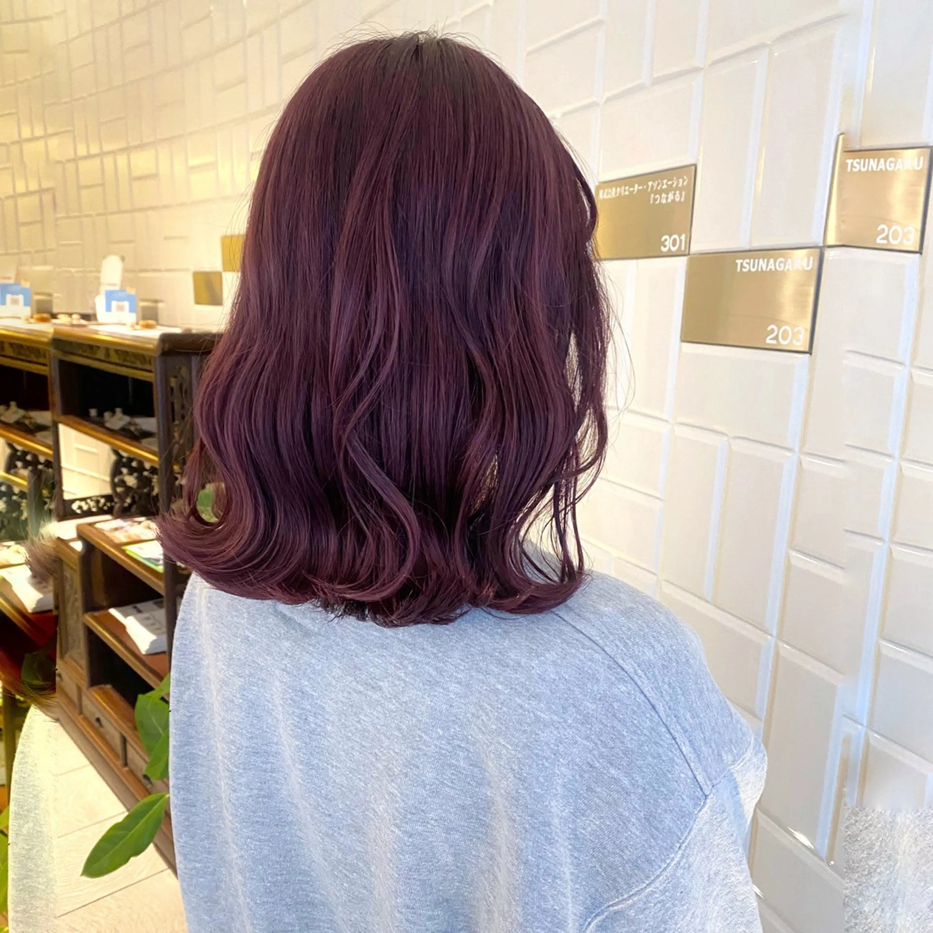 セミロング カラー ラベンダーカラー ラベンダーピンク ピンクカラー ヘアカラー アオイ🩵暖色 /まろやかカラーのヘアスタイル