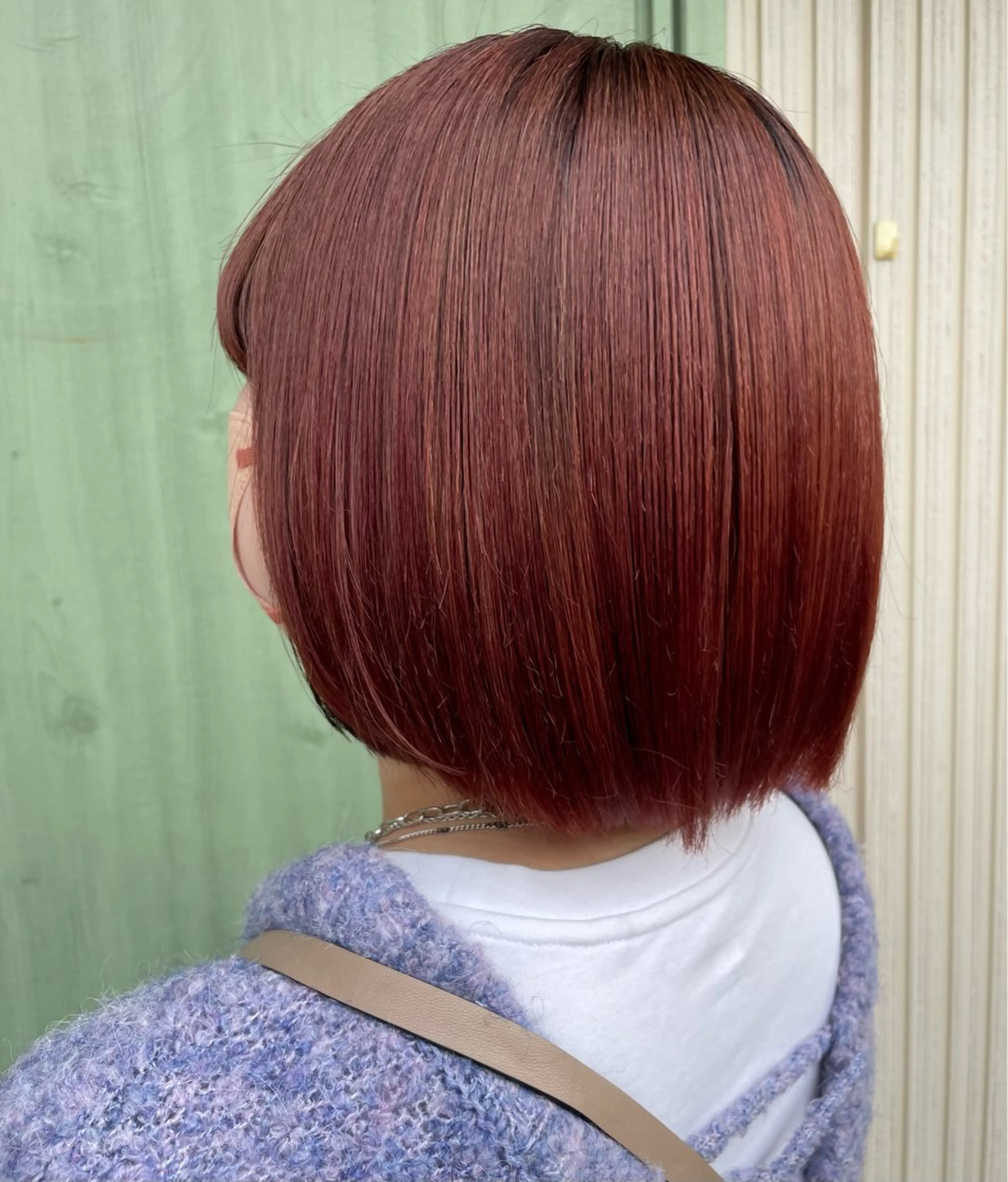 ショート カラー ブリーチ ブリーチなしカラー レッドカラー トリートメント ヘアカラー 大谷若葉/ ヘアーレクスアリーのヘアスタイル