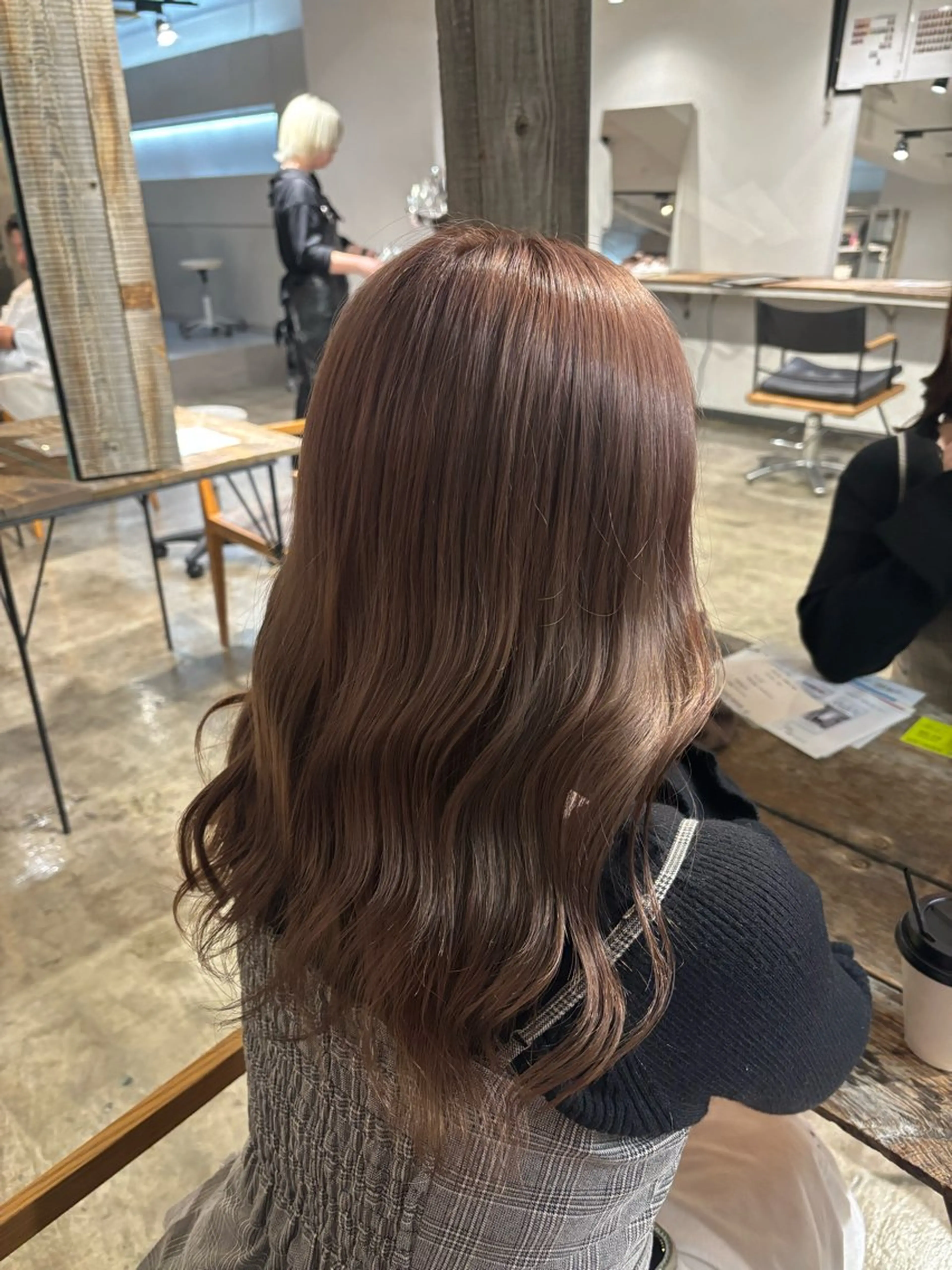 セミロング カラー ベージュカラー ブリーチ ブラウンカラー ダブルカラー グレージュ ヘアカラー トリートメント 🌼ブリーチ/個性派 ヘアセットMei🌼のヘアスタイル