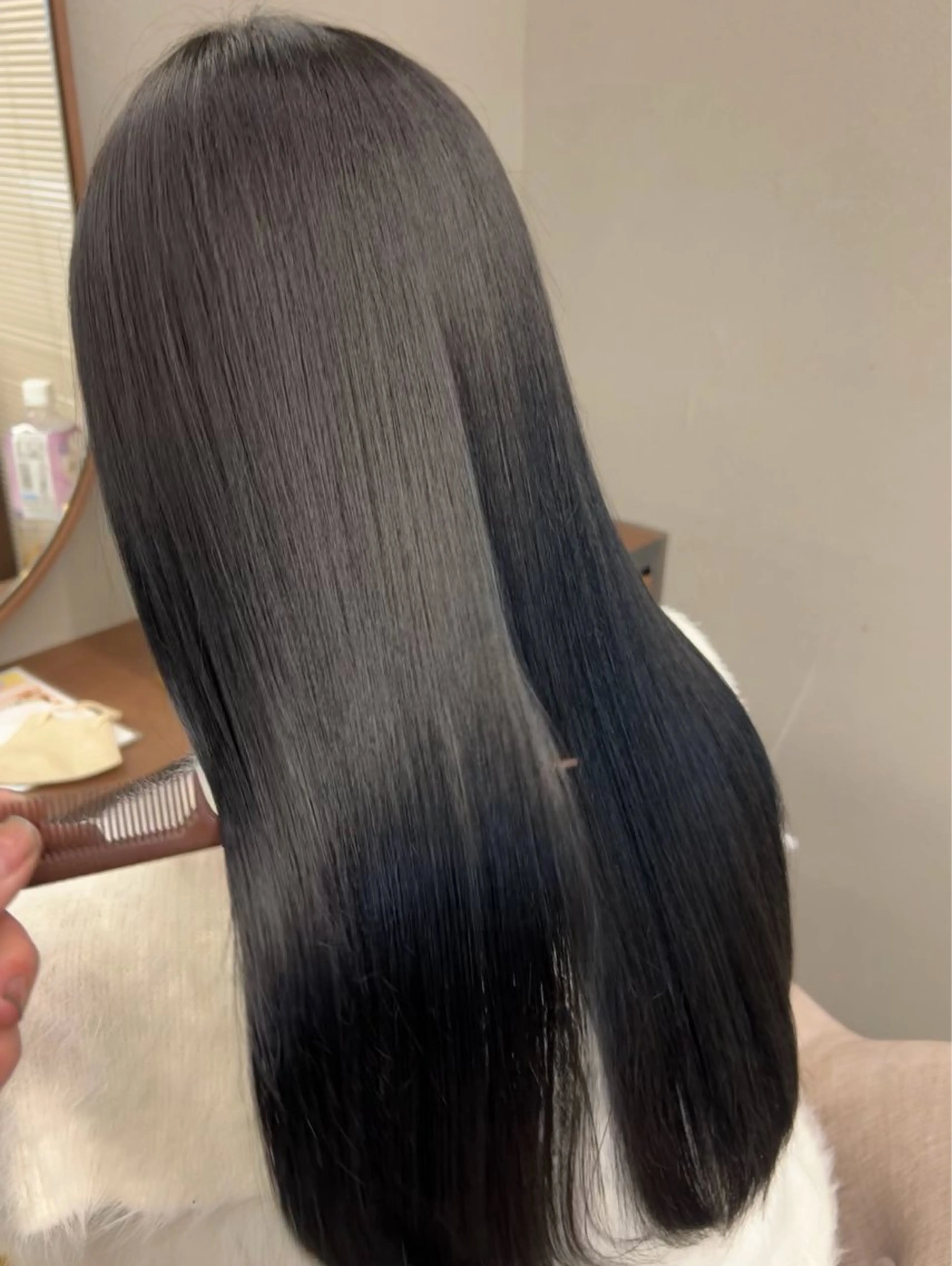 ロング お顔周り/オリーブ/ Wカラー/mei大名のヘアスタイル