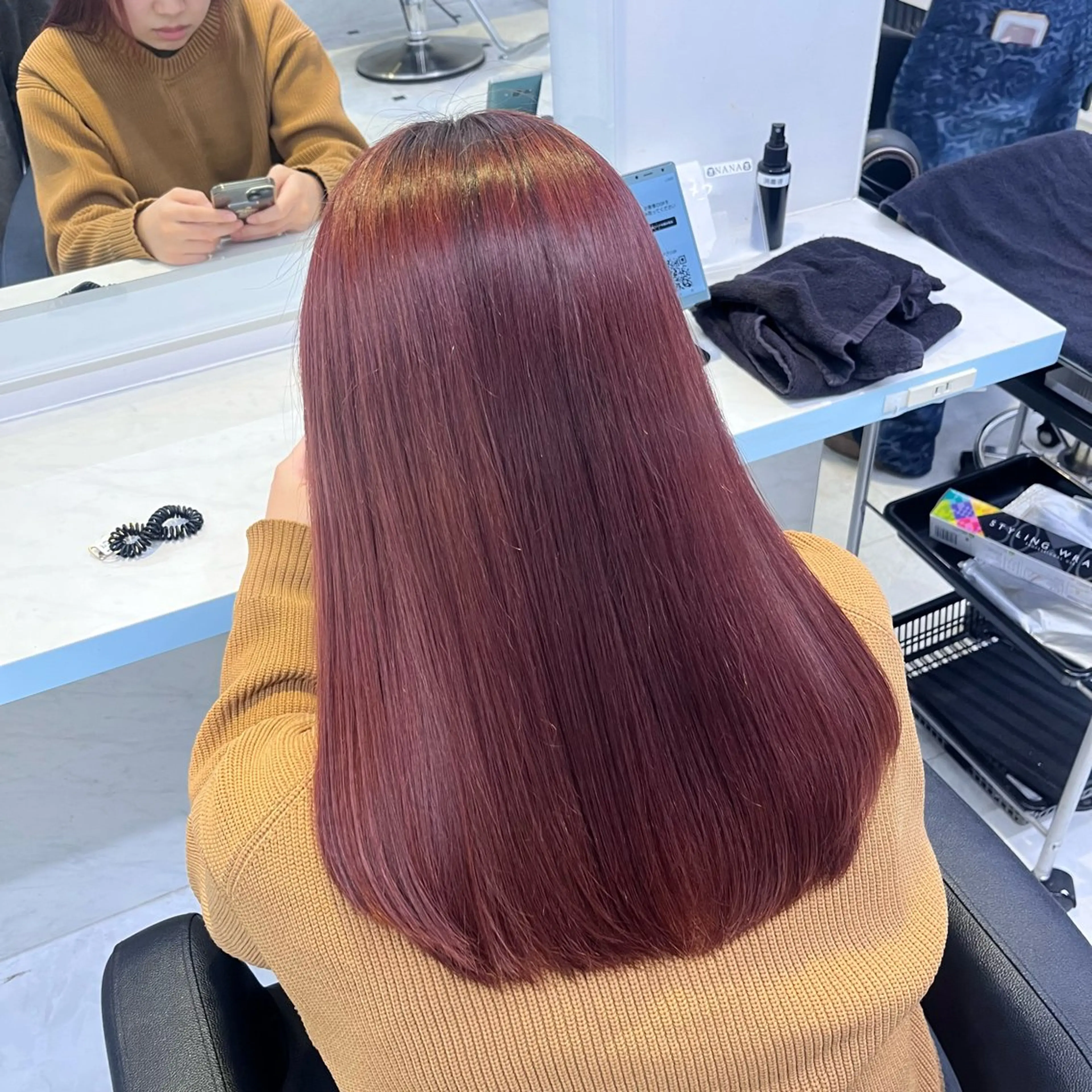 ロング カラー ヘアカラー トリートメント ヘアセット NANA💓韓国ヘア /レイヤー/暖色💓のヘアスタイル