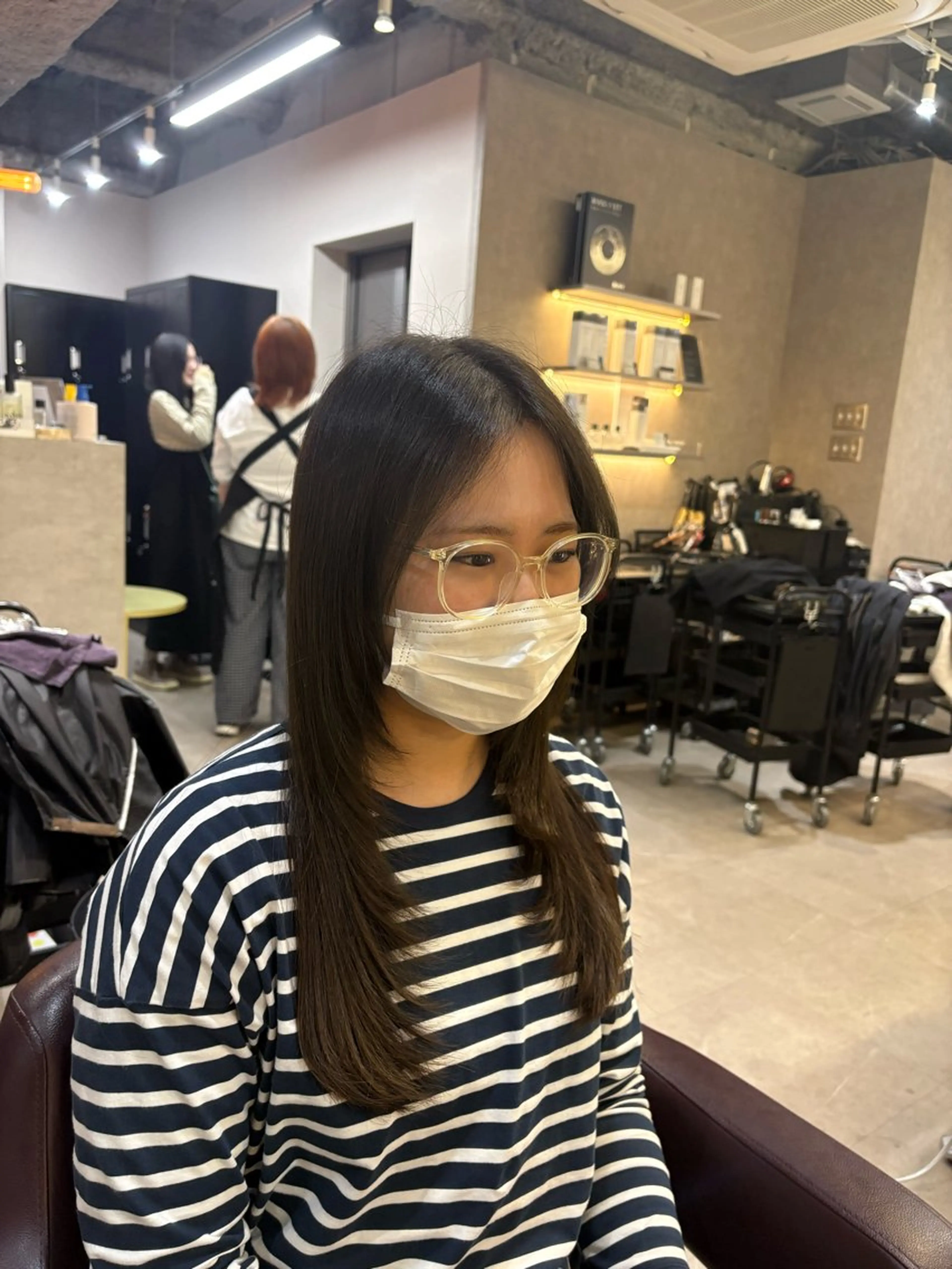 ロング カラー ハイレイヤー レイヤーカット カット ヘアカラー トリートメント しゅり Flag hairのヘアスタイル