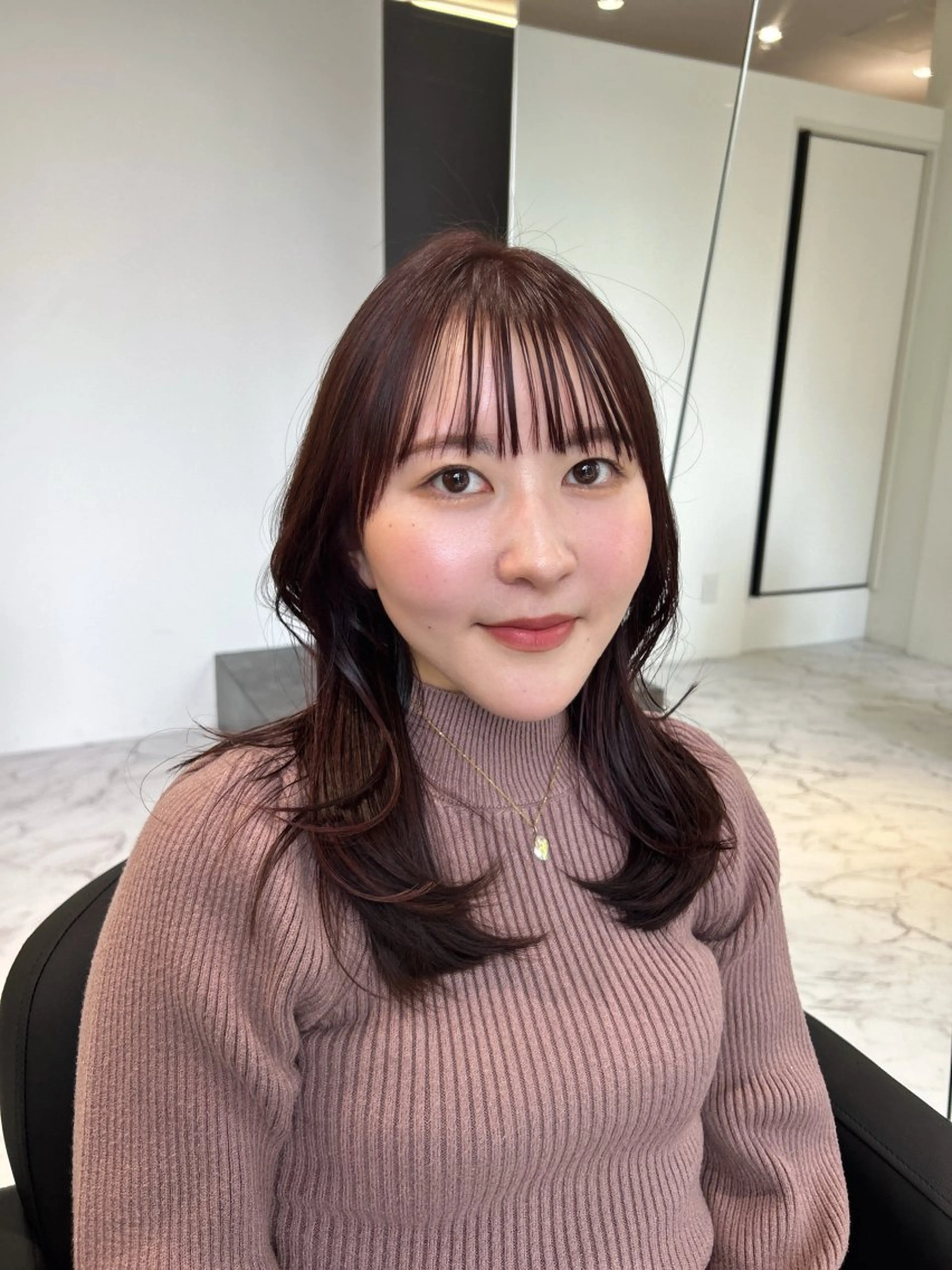 ミディアム カラー カット ヘアカラー パーマ トリートメント ヘッドスパ 片山美穂 心斎橋・なんばのヘアスタイル