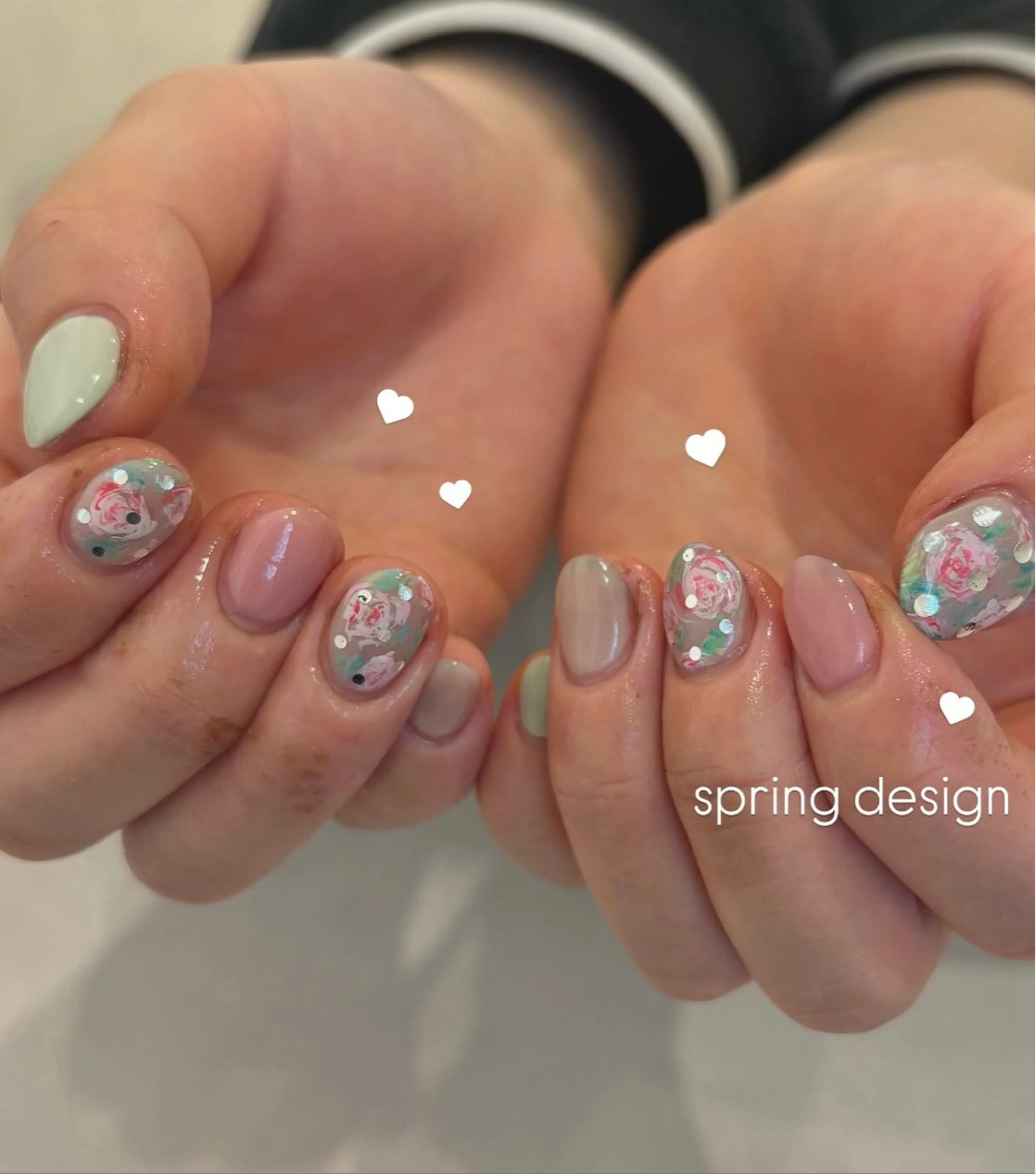 ネイル アートネイル ニュアンスネイル ワンカラーネイル シンプルネイル 春ネイル ハンドネイル enurk店 🍋 M I K U  *のその他イメージ