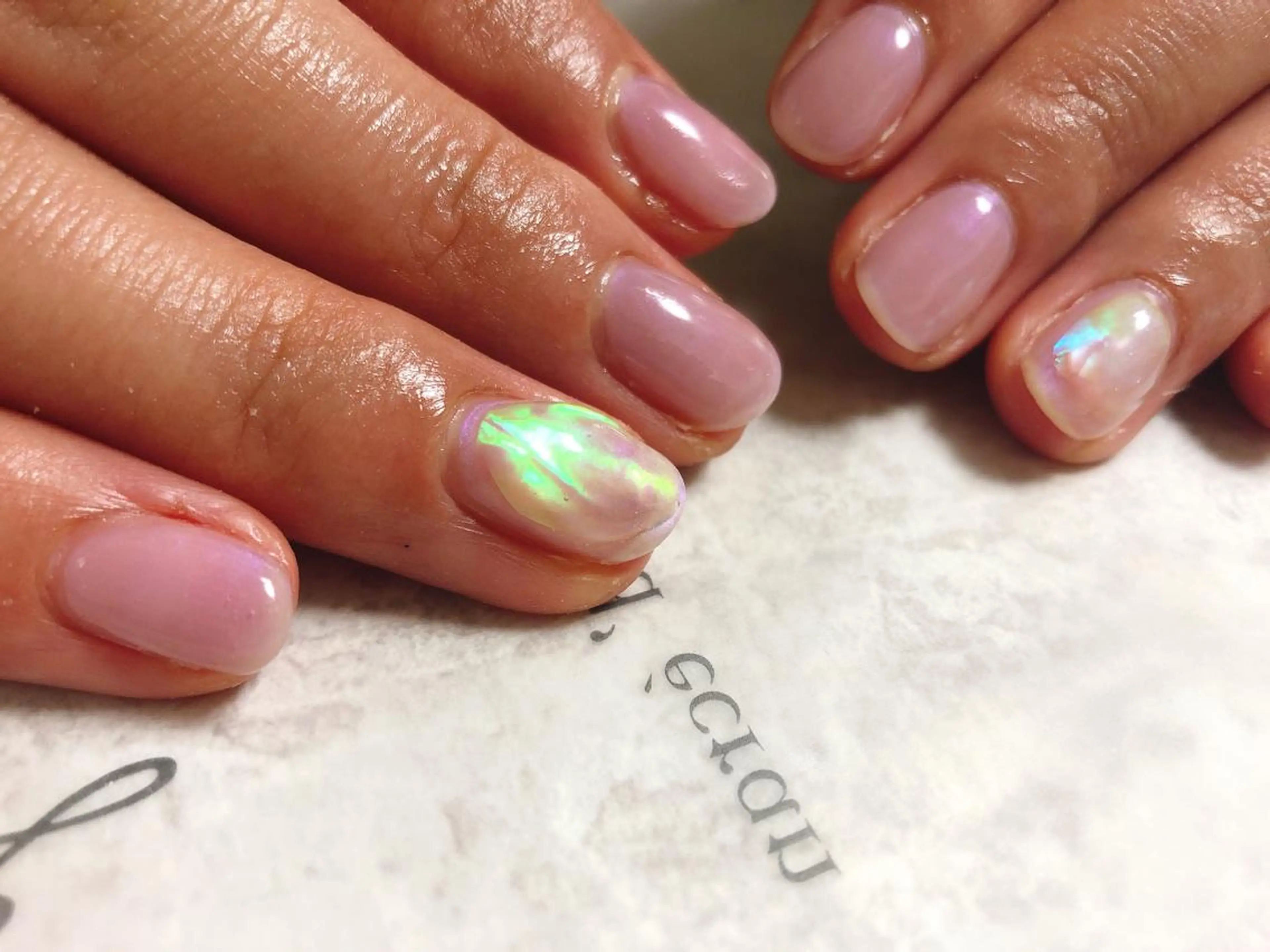 ネイル 氷ネイル・うるうるネイル mogunail &blowのネイルデザイン