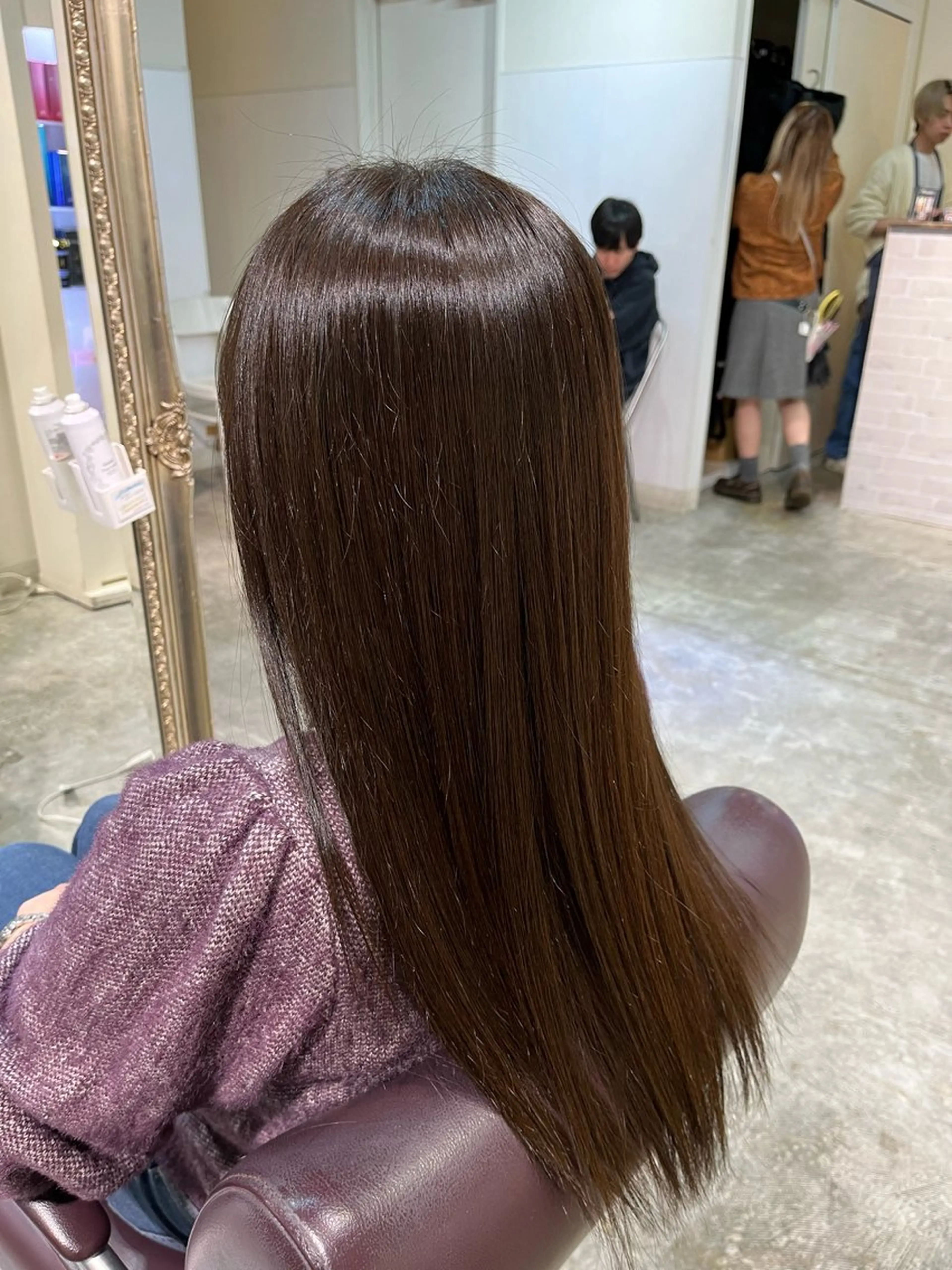 ロング カラー ヘアカラー トリートメント フェザーパーマ🌙 毛流れ yuzukiのヘアスタイル