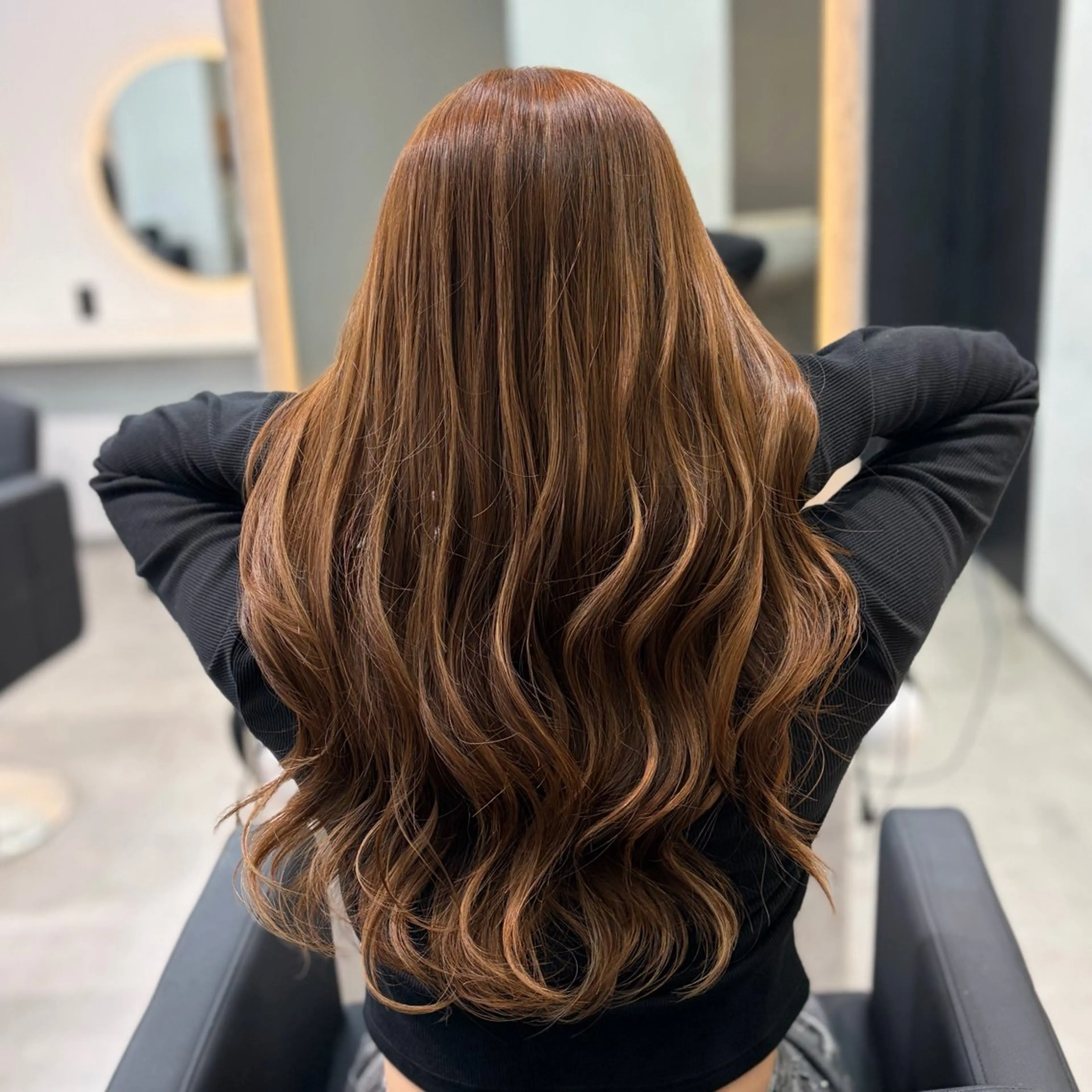 カラー ベージュカラー ブリーチ ブラウンカラー ハイライトカラー エクステ MOMOKA /　Lapis今泉店のヘアスタイル