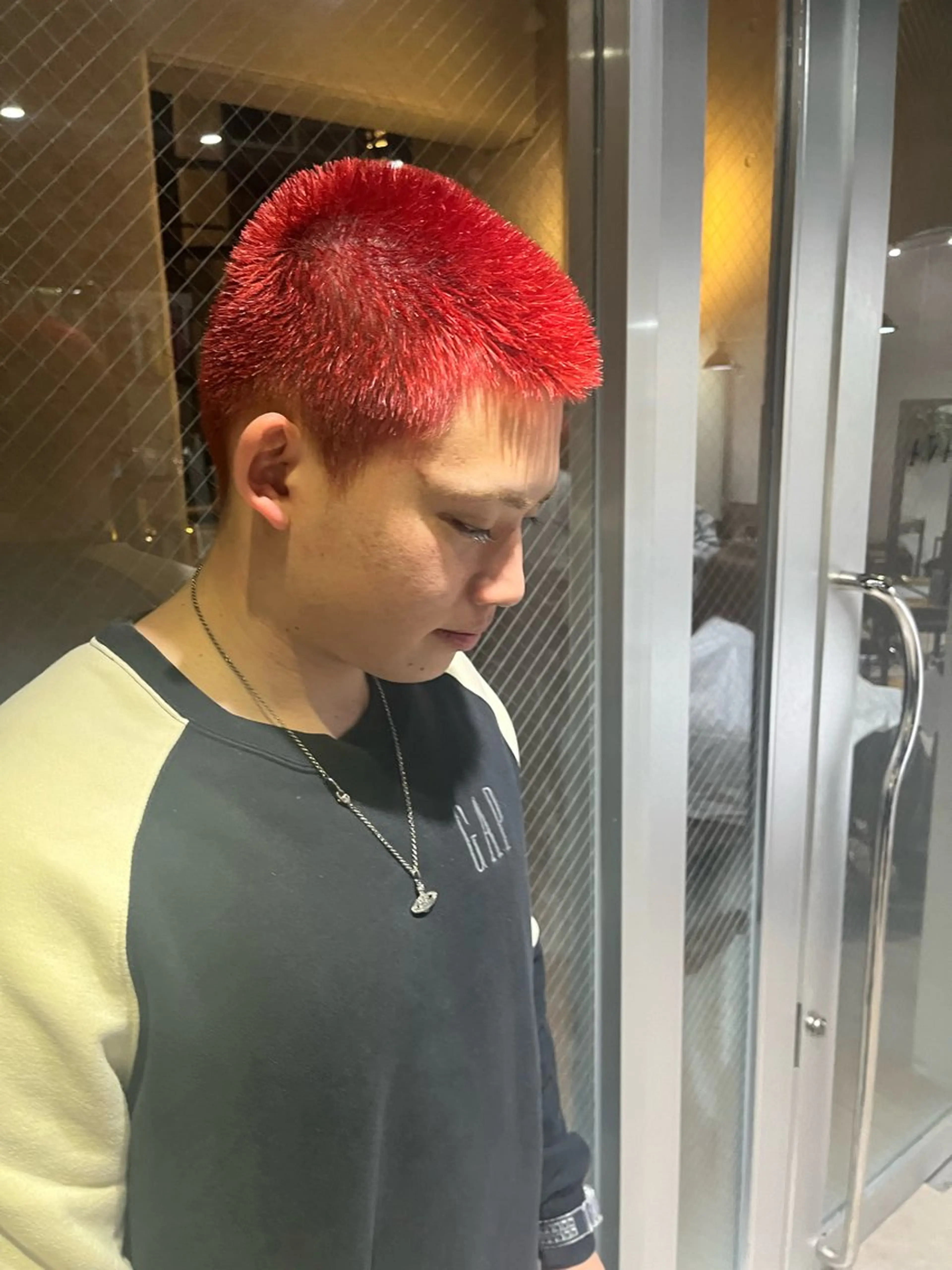 ショート カラー メンズ ヘアカラー ブリーチ✨ハイライト メンズヘア/アヤノのヘアスタイル