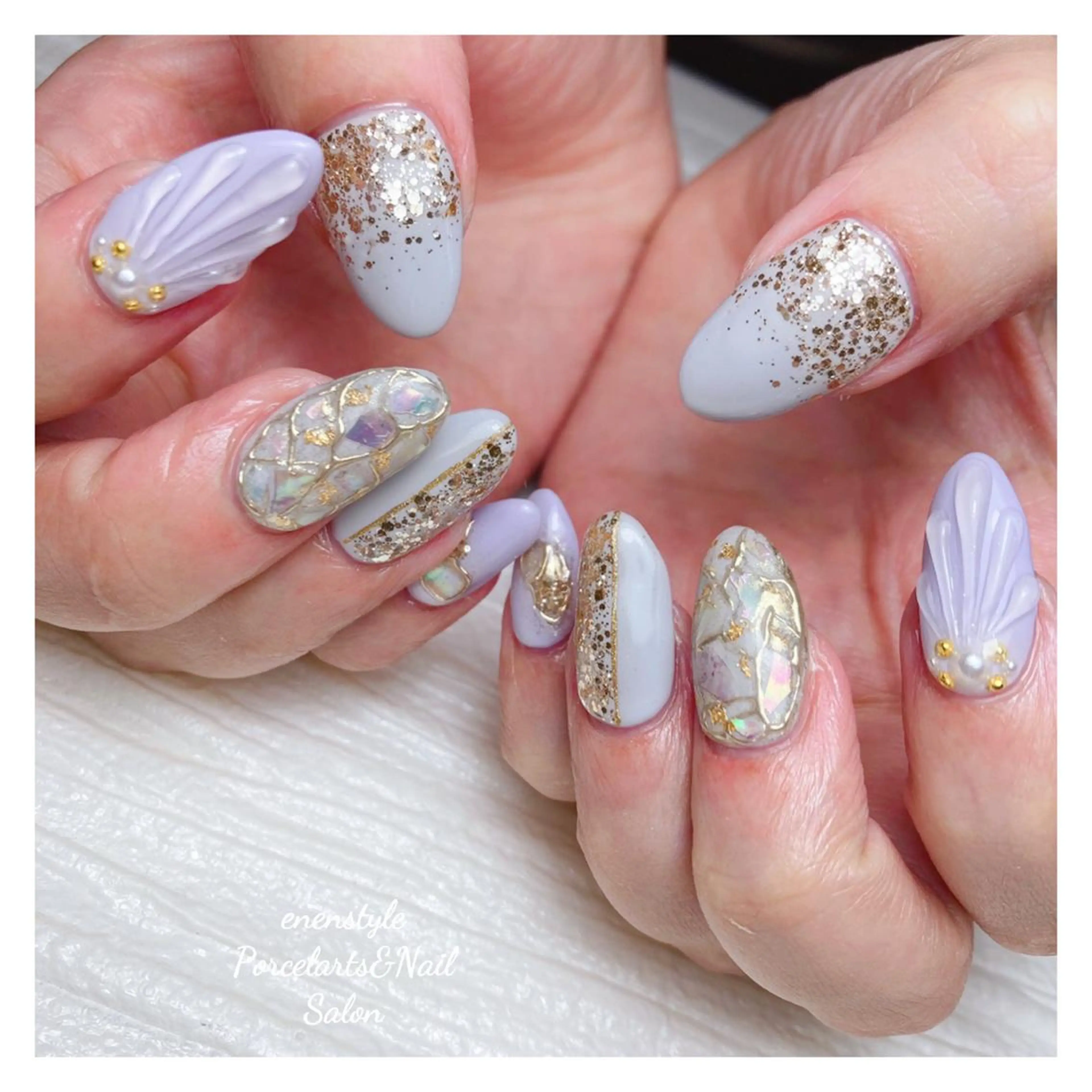 ミディアム ネイル 👑enen style👑のネイルデザイン