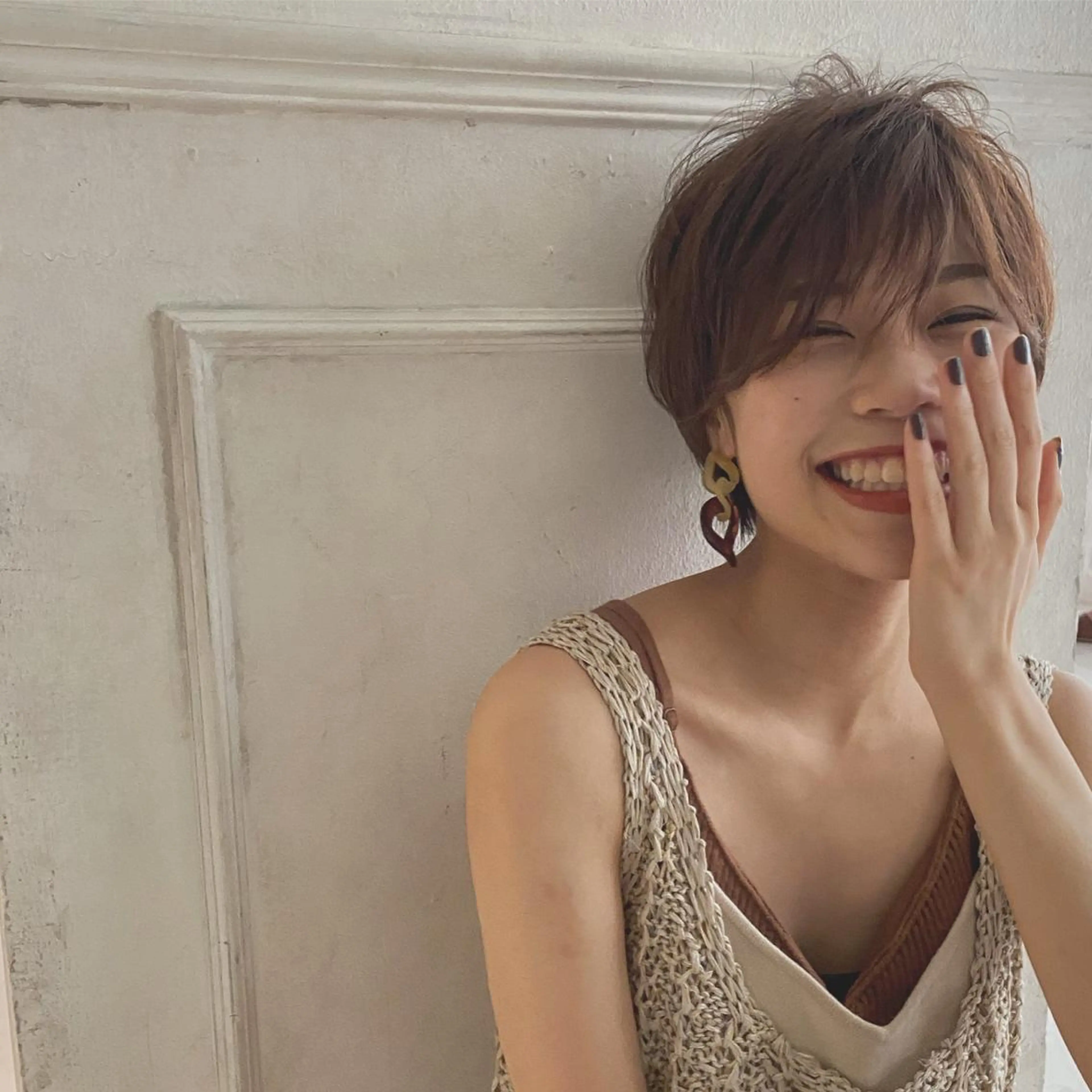 ショート カラー ヘアアレンジ putri店長 和田鈴采のヘアスタイル