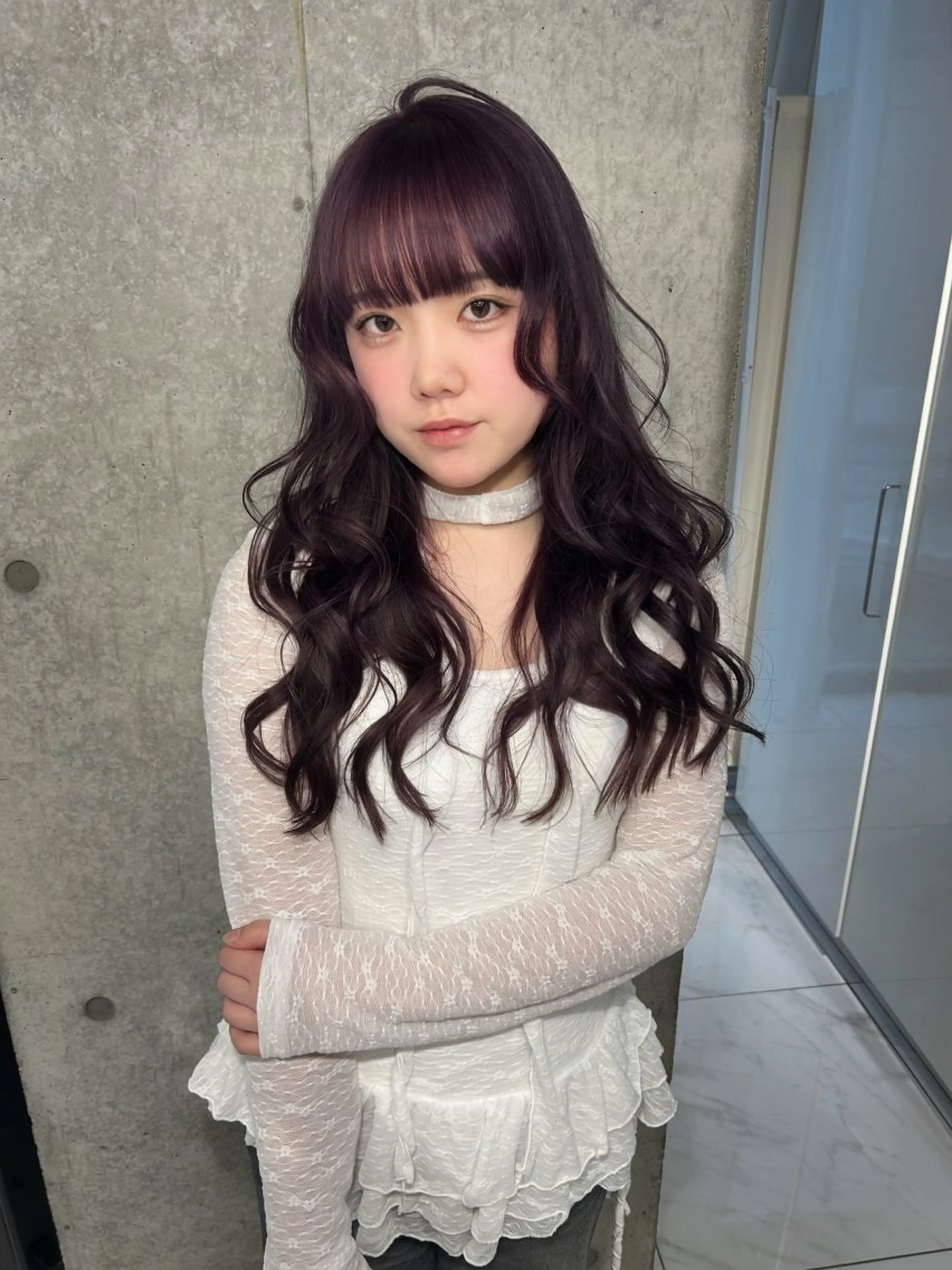 カラー ヘアカラー ️💜akari💜 ハイトーン/レイヤーのヘアスタイル