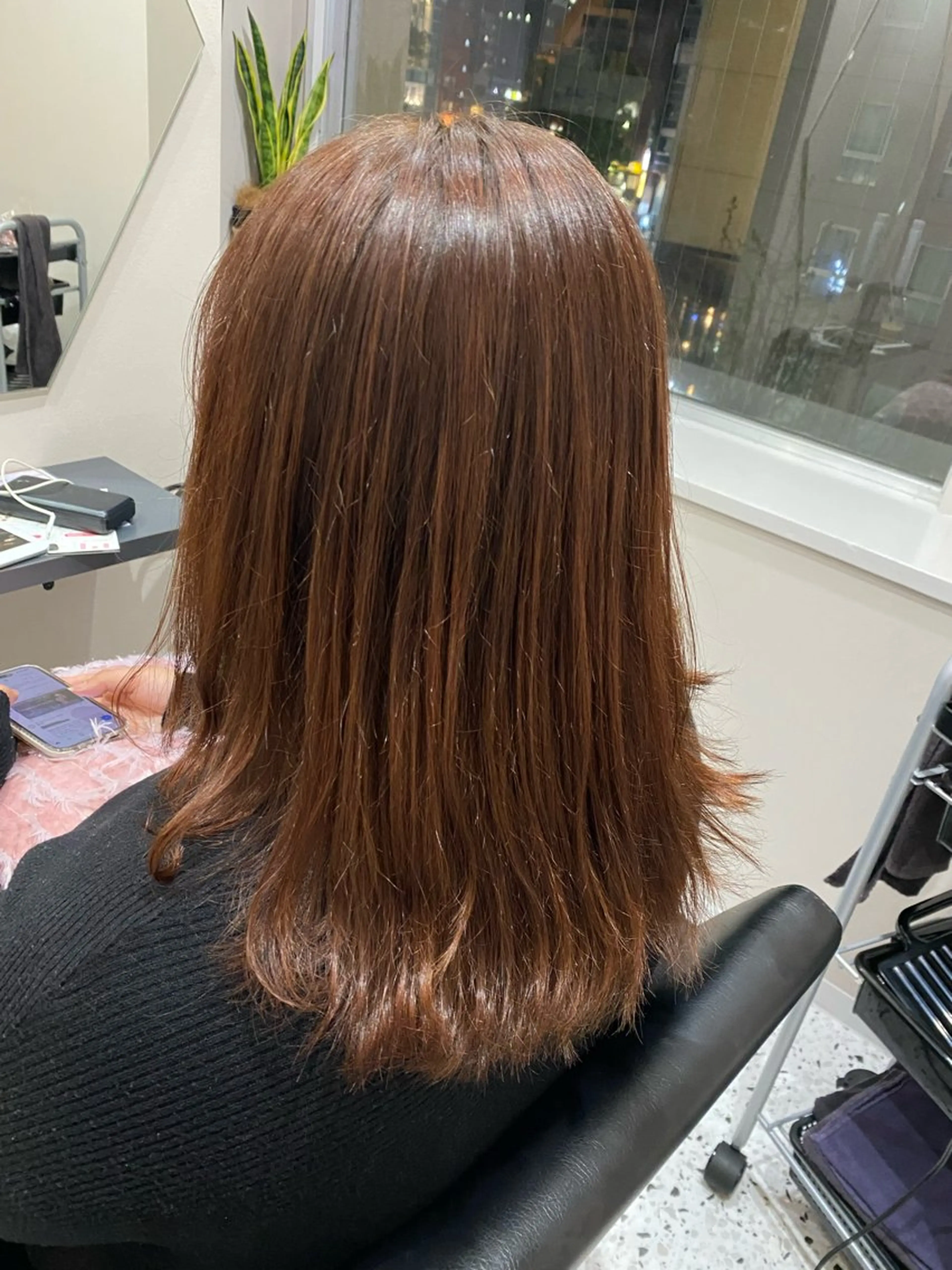 ミディアム カラー ベージュカラー オレンジ オレンジベージュ 美髪×髪質改善 🖤Yukineのヘアスタイル