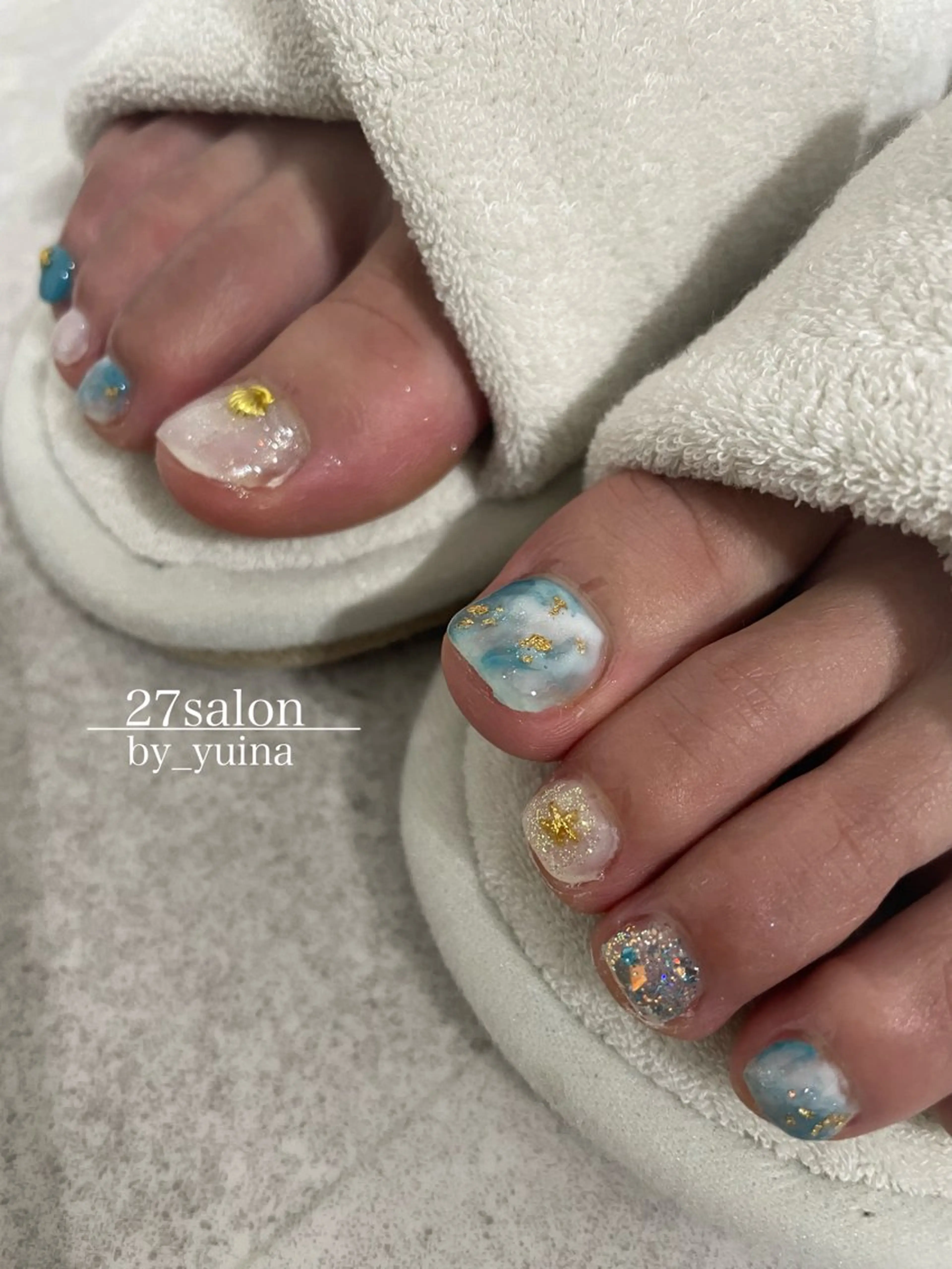 ネイル フットネイル 夏ネイル フットネイル 27salon yuinaのネイルデザイン